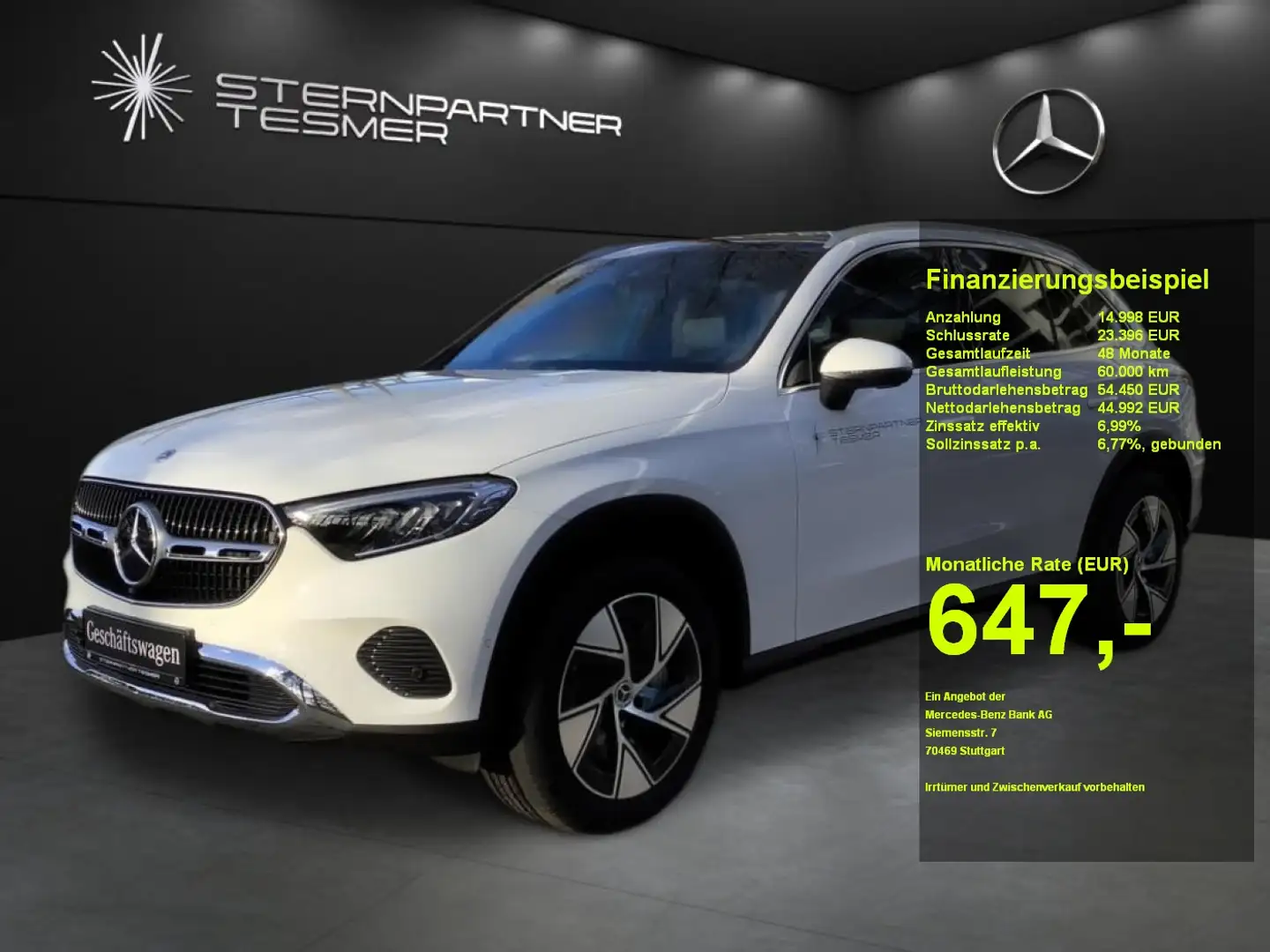 Mercedes-Benz GLC 300 e 4MATIC Avantgarde+AHK+Memory+Distronic Weiß - 1