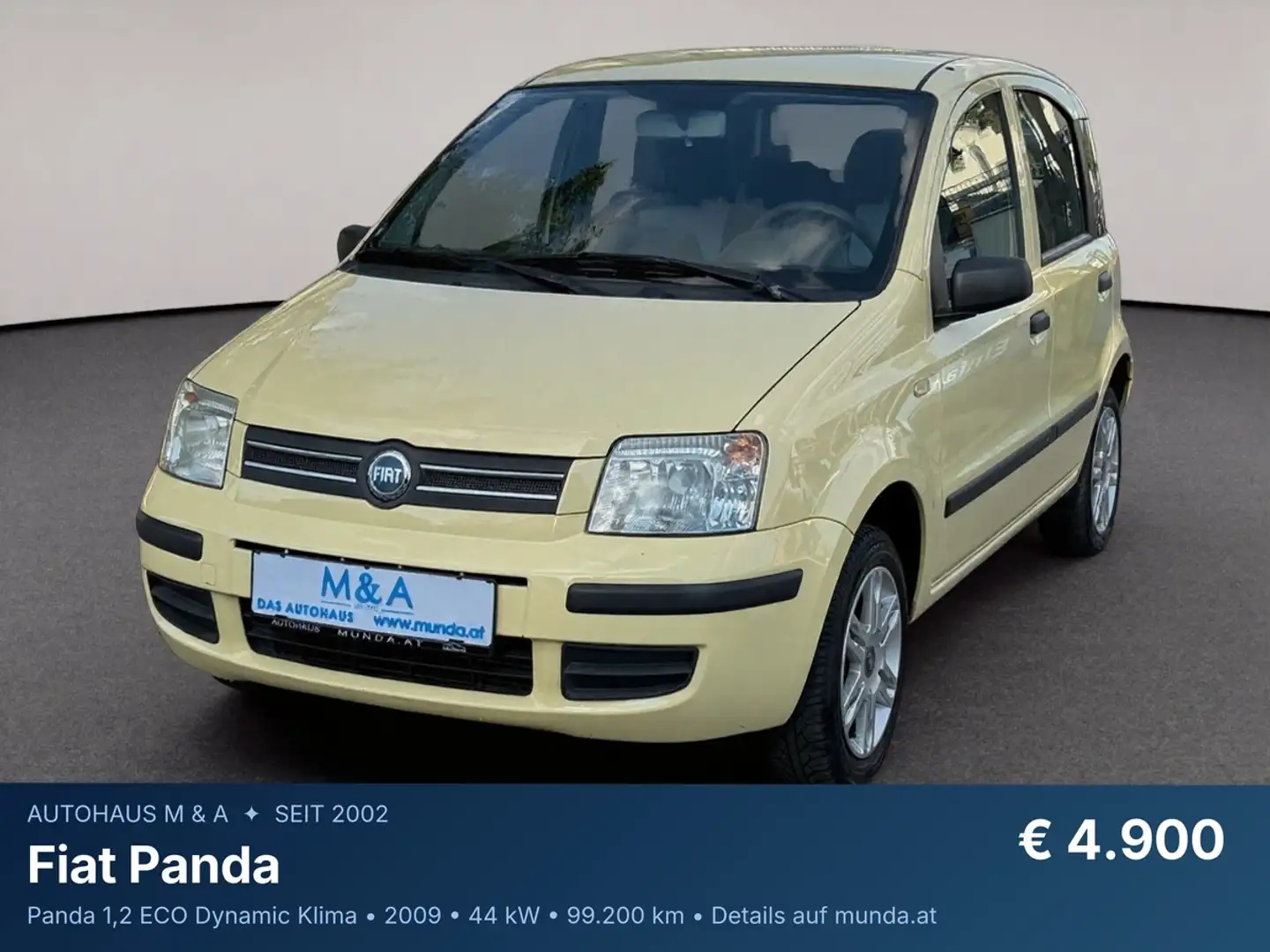 Fiat Panda Panda 1,2 ECO Dynamic Klima 1-Jahr Garantie Gelb - 1