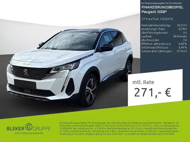 2023 Peugeot 3008 in White for sale