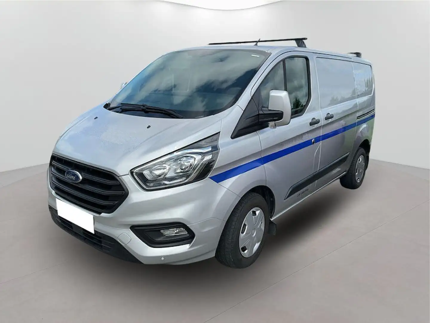 Ford Transit CUSTOM FOURGON 280 L1H1 2.0 ECOBLUE 130 TREND 3 pl Gris - 1