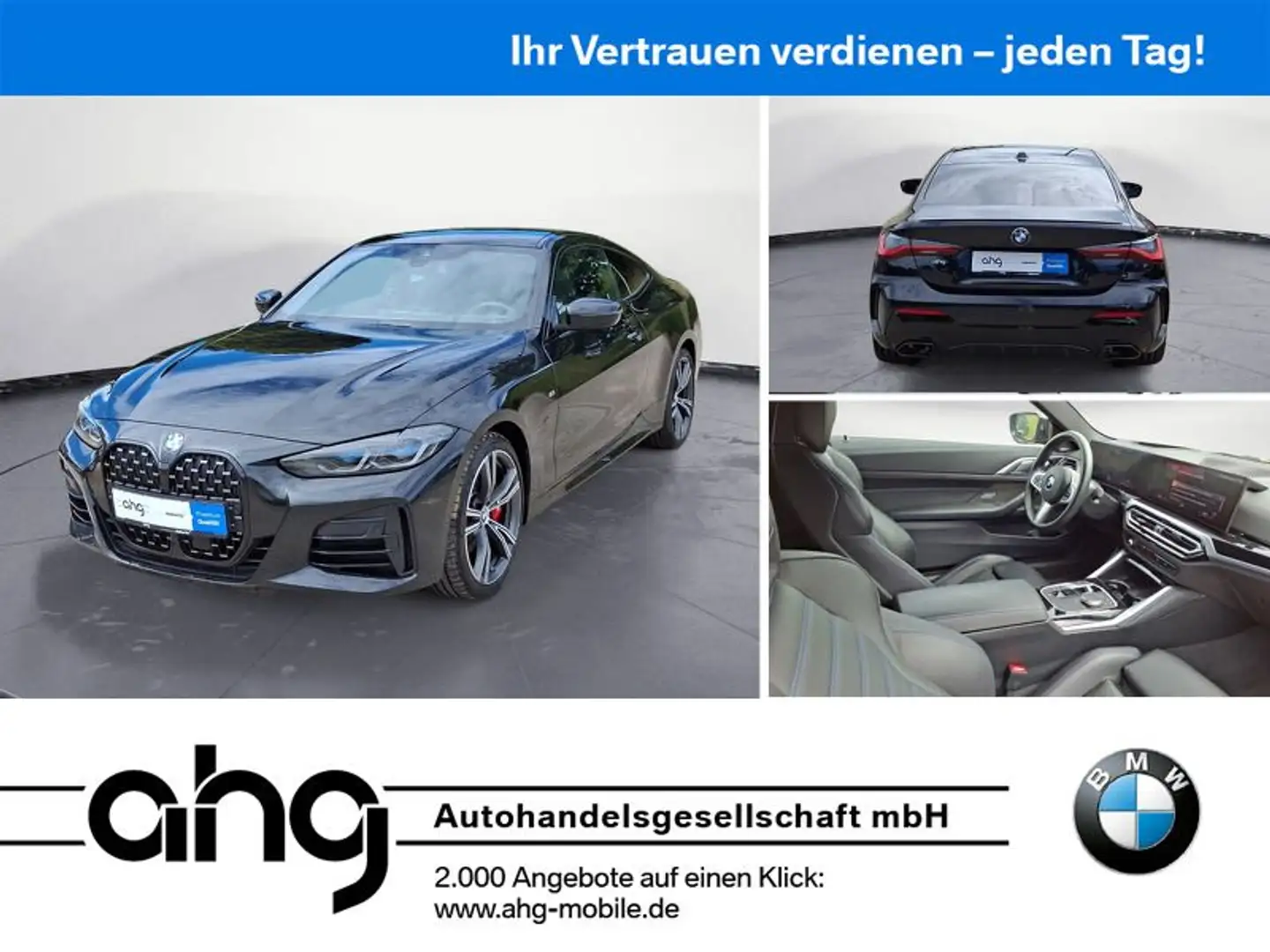 BMW M440i xDrive Coupe Sport Aut. Klimaaut. RFT Schwarz - 1