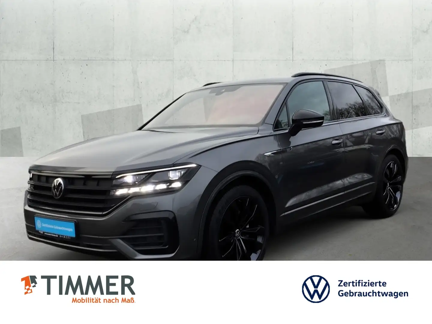 Volkswagen Touareg 3.0 TDI V6 4M R-LINE BLACK +AHK +DYNAUDIO +360° + Grau - 1