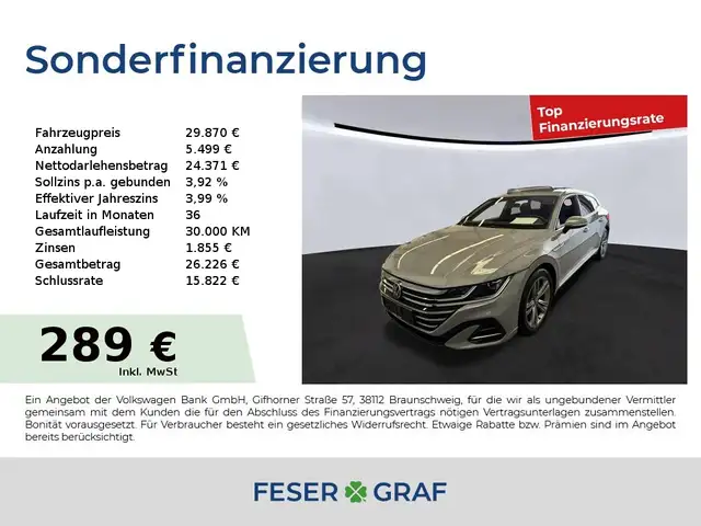 Volkswagen Arteon Shooting Brake R Line TSI Pano AHK Matrix