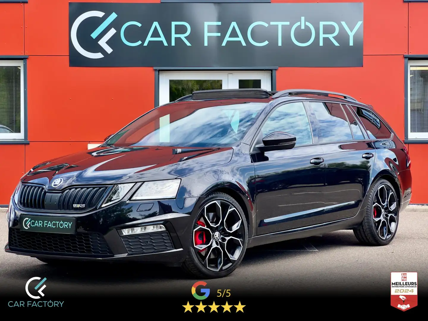 Skoda Octavia RS 2.0 TSI 245 DSG Toit Ouvrant Caméra Pack Hiver GPS Kessy Full LED Garantie 1an Noir - 1