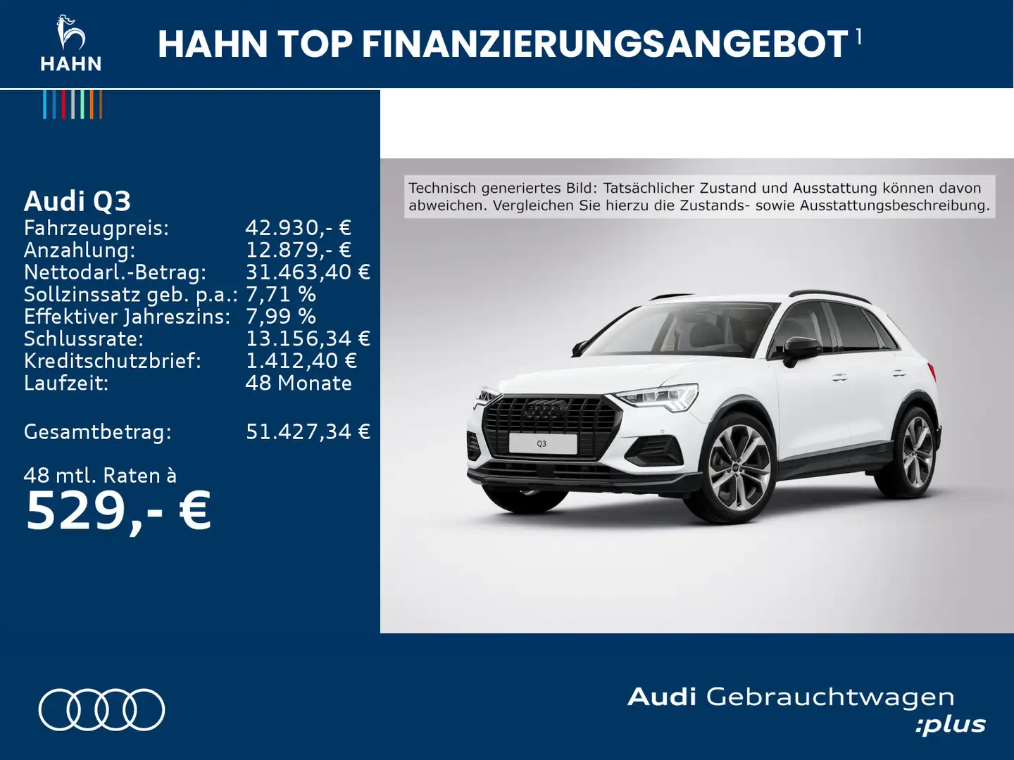 Audi Q3 advanced 35TFSI S-trc Virtual AHK LED Navi Weiß - 2