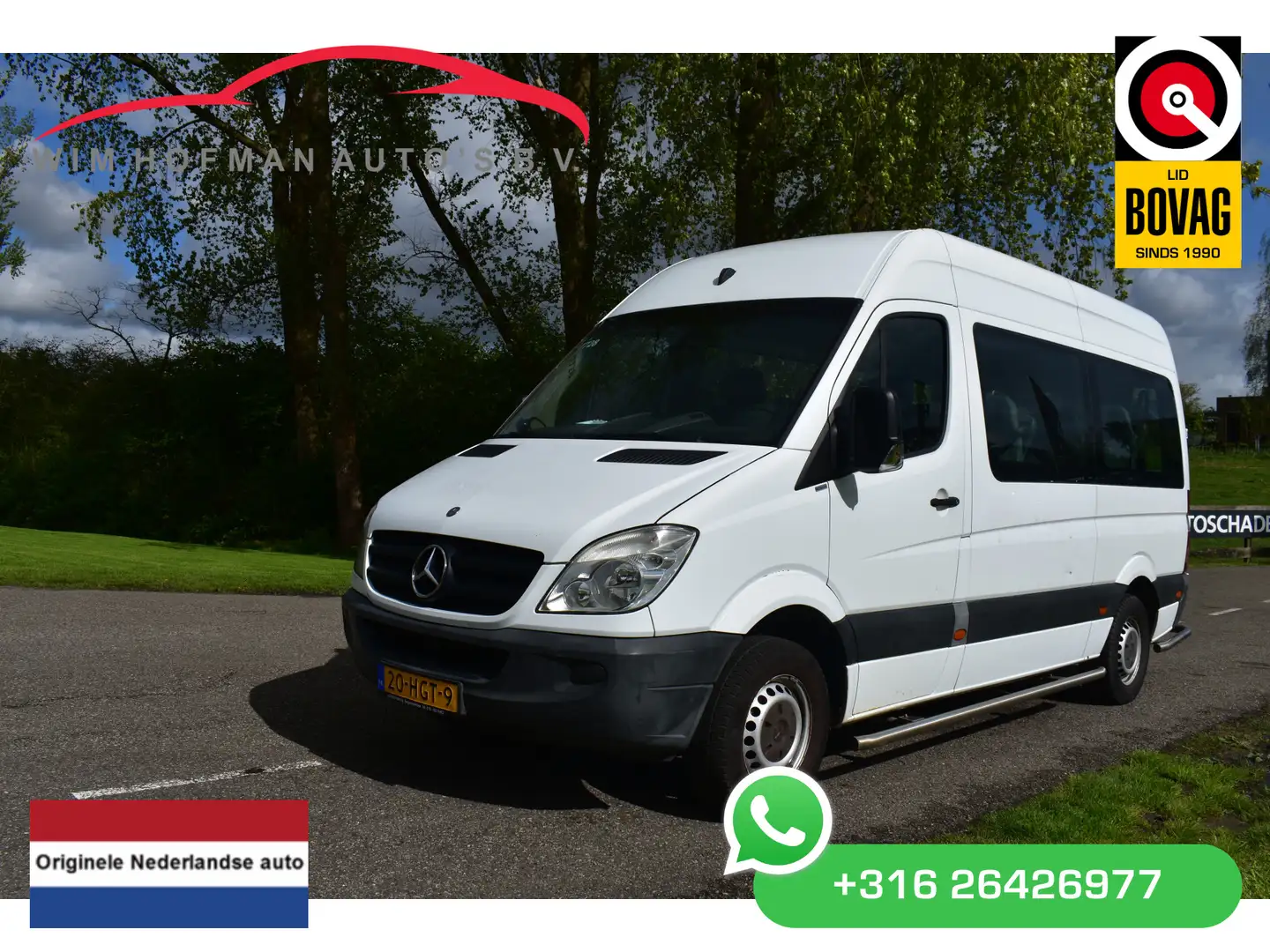 Mercedes-Benz Sprinter 2.2 CDI 8 Pers Airco Schuifdeur Rechts rolstoel li Wit - 1