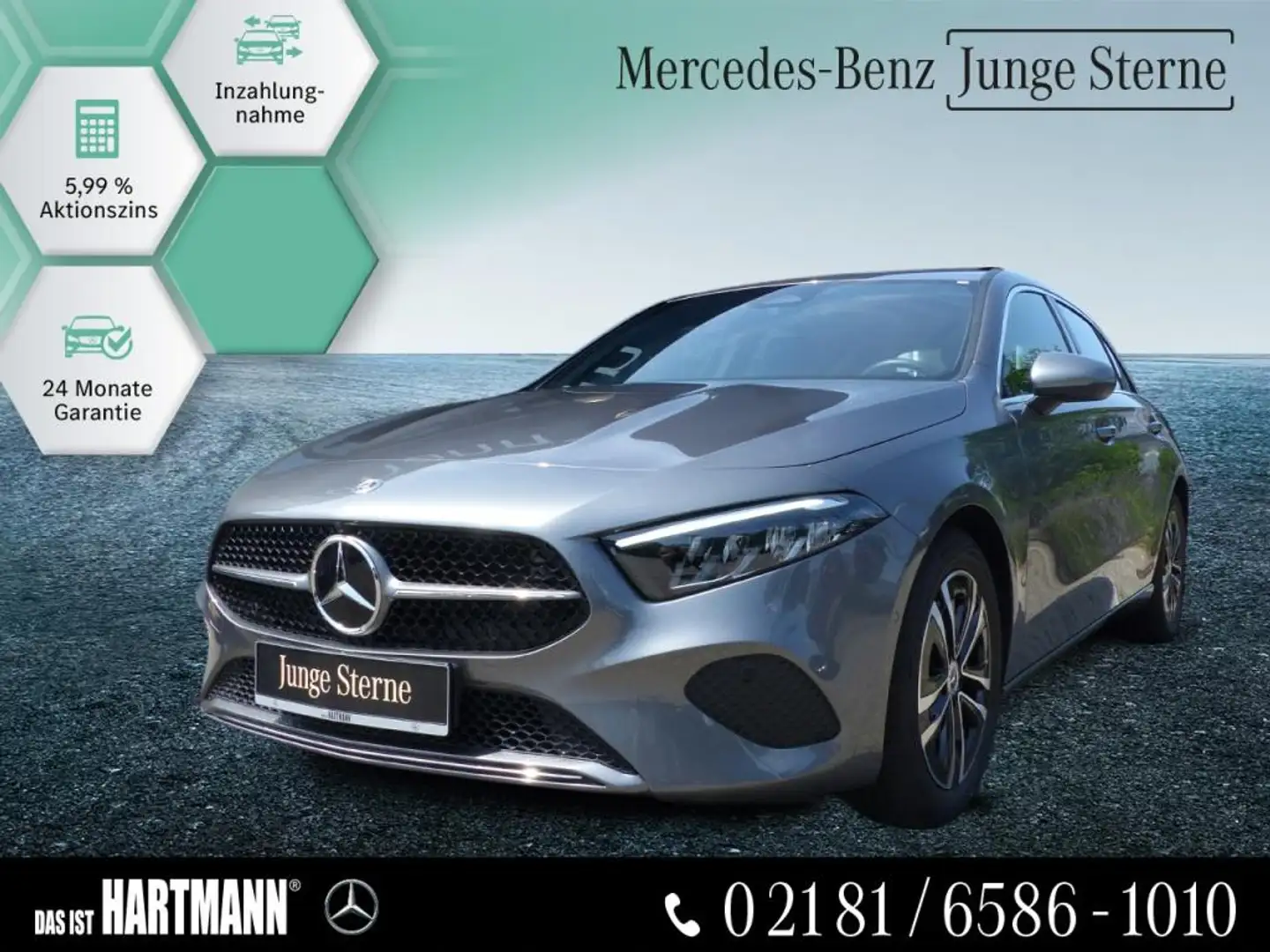 Mercedes-Benz A 180 PROGRESSIVE+MBUX+WINTER+R.KAM+NAV+SPGL-PKT Grau - 1