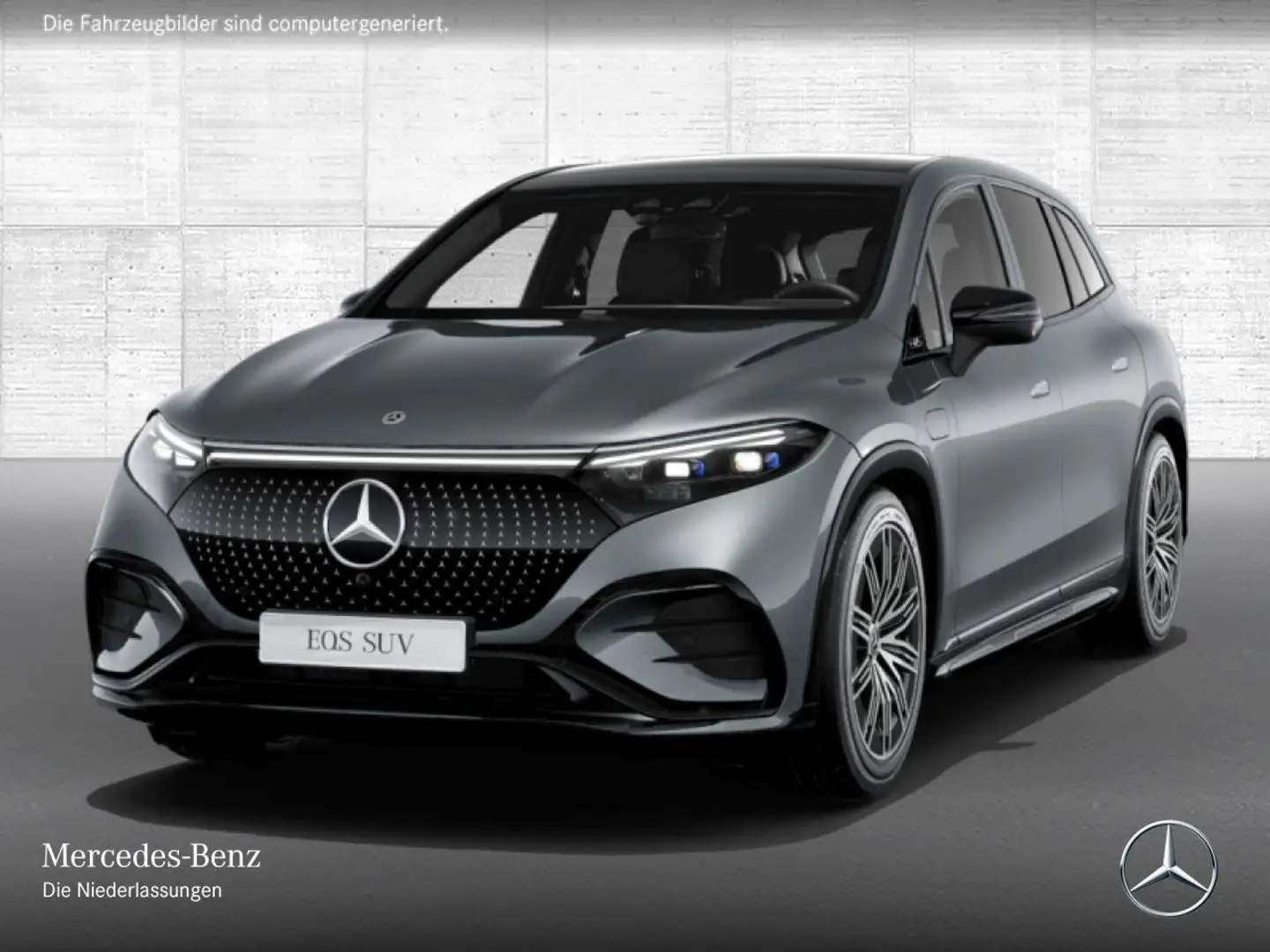 Mercedes-Benz EQS SUV EQS 450 4MATIC SUV AMG Fahrass WideScreen Pano AHK Grau - 2