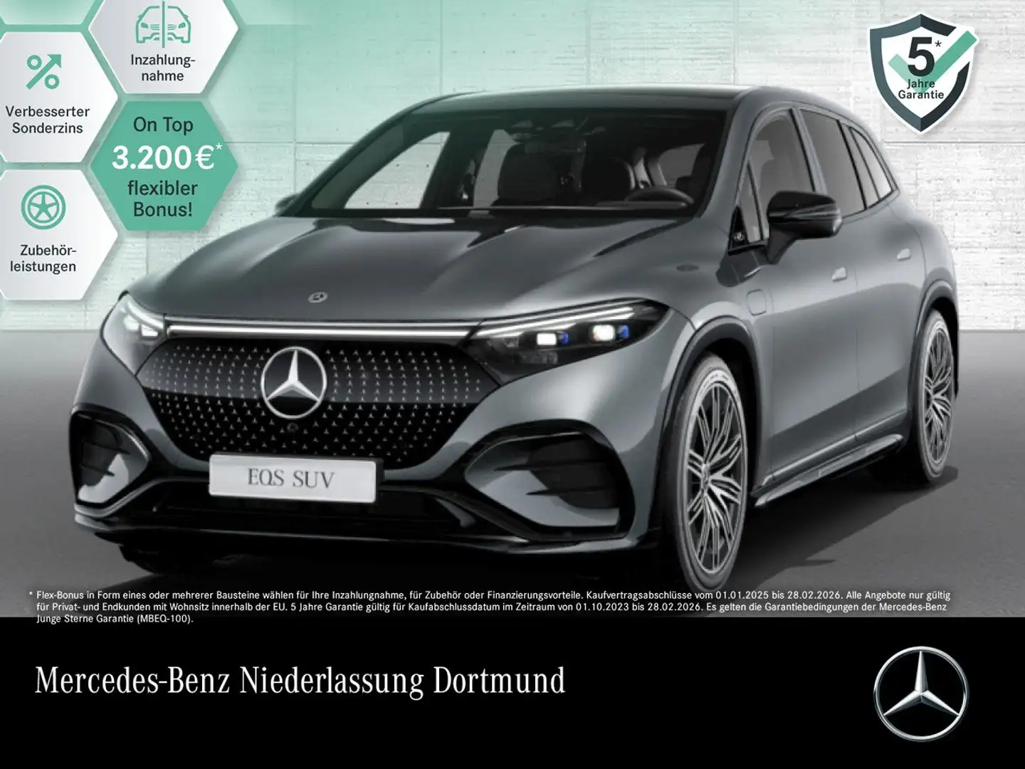 Mercedes-Benz EQS SUV EQS 450 4MATIC SUV AMG Fahrass WideScreen Pano AHK Grau - 1