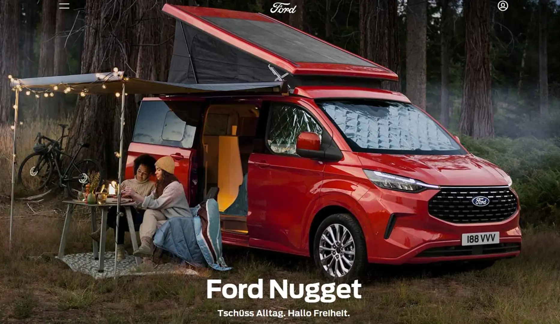 Ford Tourneo Custom Nugget 320 L2 Active NEUES MODELL Rot - 1
