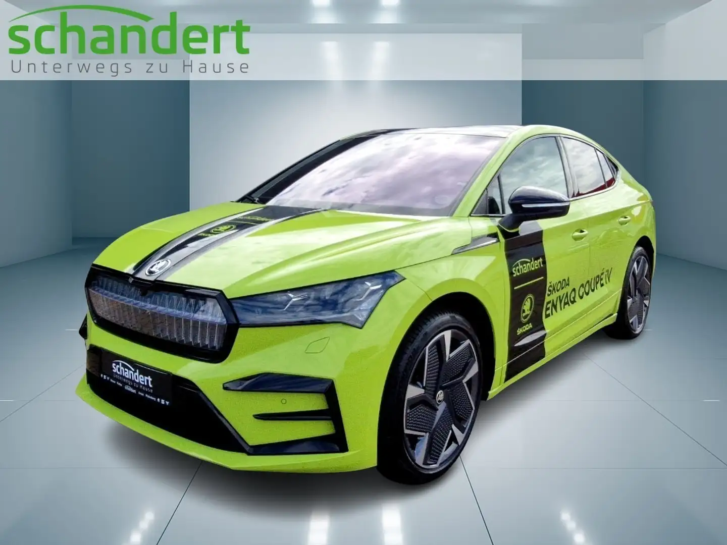 Skoda Enyaq Coupé RS Matrix AHK Navi Pano Klimaauto Grün - 1