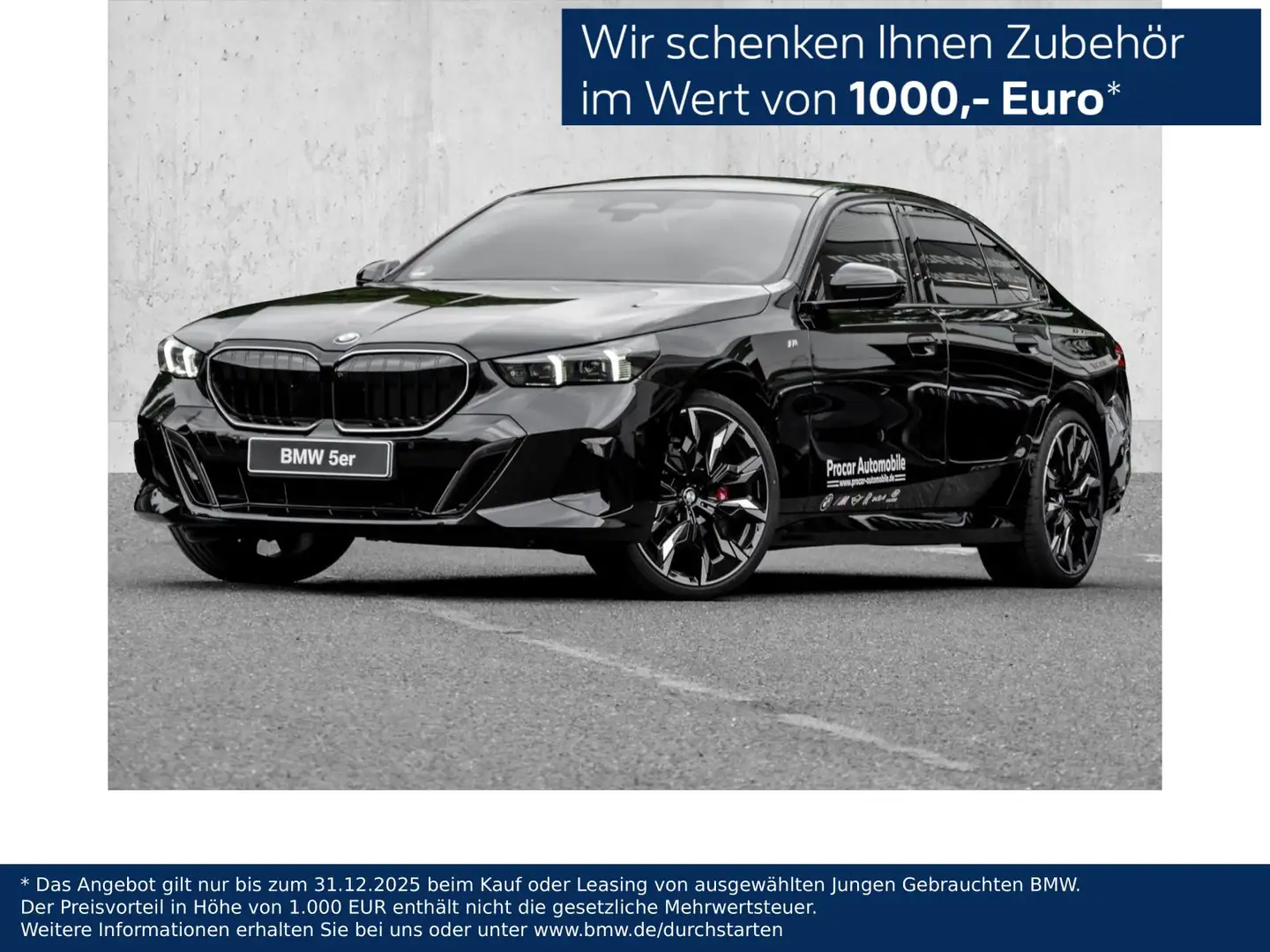 BMW 520 d M Sport HUD PANO ACC AHK 360°KAM RFK NAVI Schwarz - 1