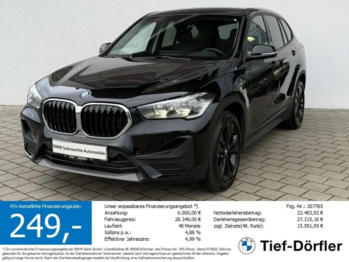BMW X1 xDrive25e Advantage HUD/NAVI+/CAM/ParkAssi Schwarz - 1