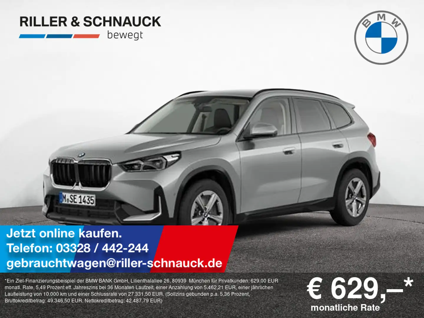 BMW X1 xDrive23d AHK+ACC+HUD+360°KAM+HK Silber - 1
