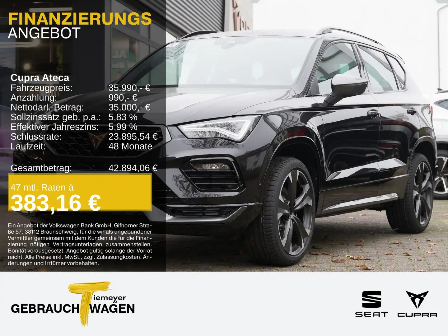 CUPRA Ateca ATECA 1.5 TSI DSG TOP VIEW NAVI SITZHZ LM19 KEYL Schwarz - 1