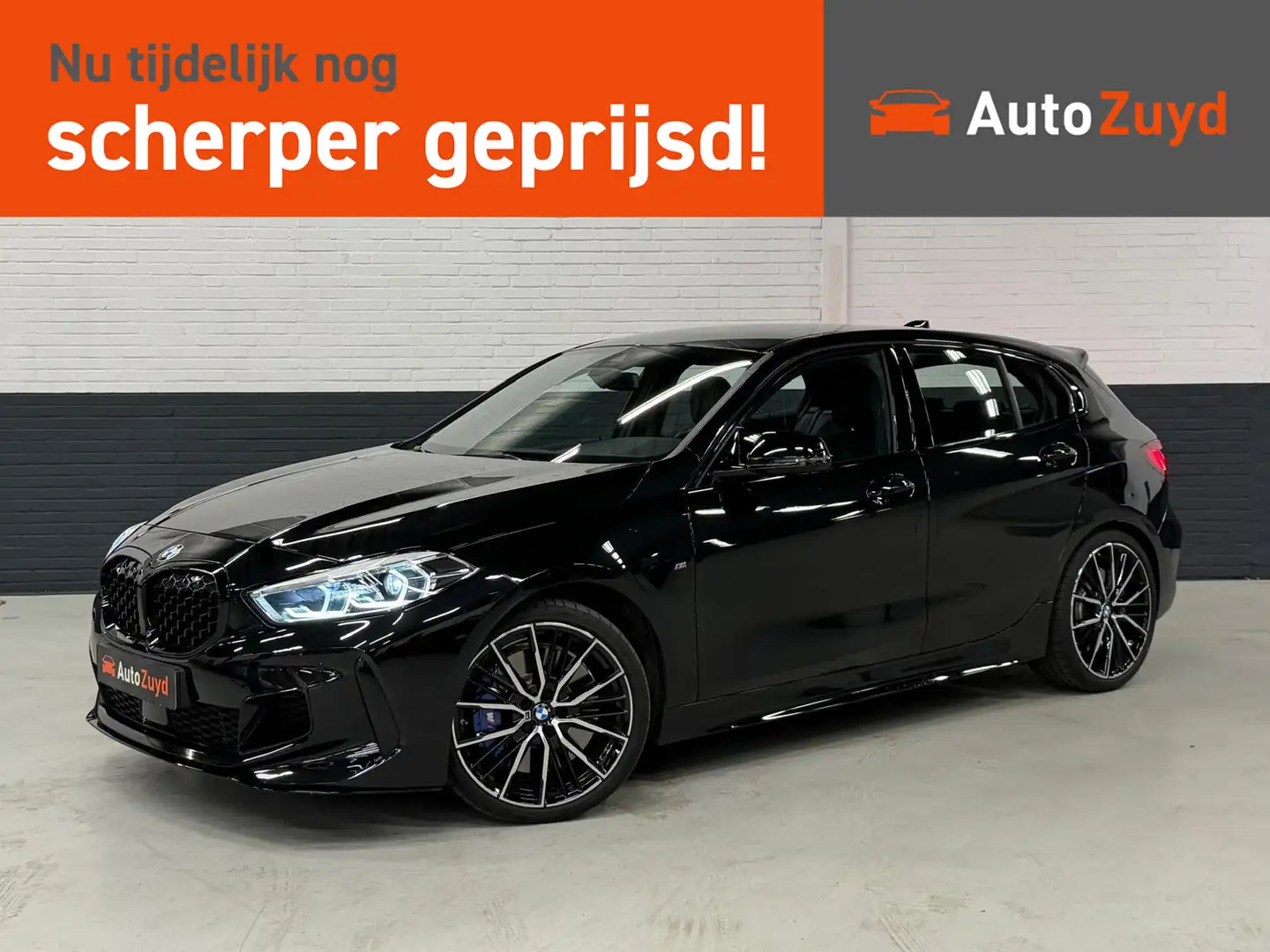 BMW 135 1-serie M135i xDrive High Executive Navi / Camera Zwart - 1