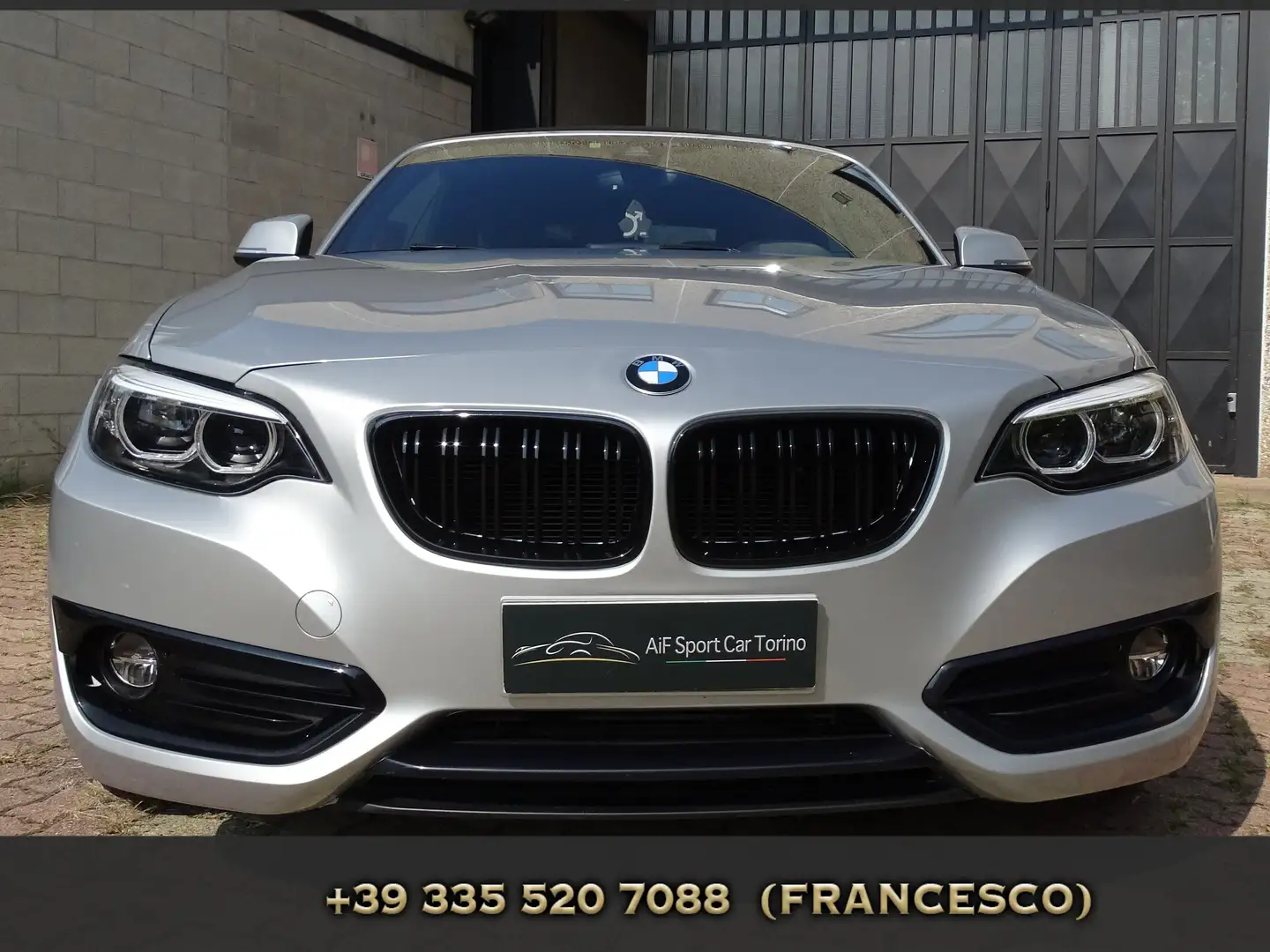 BMW 218 d Cabrio Sport Line Gancio Traino Omologato Grigio - 2