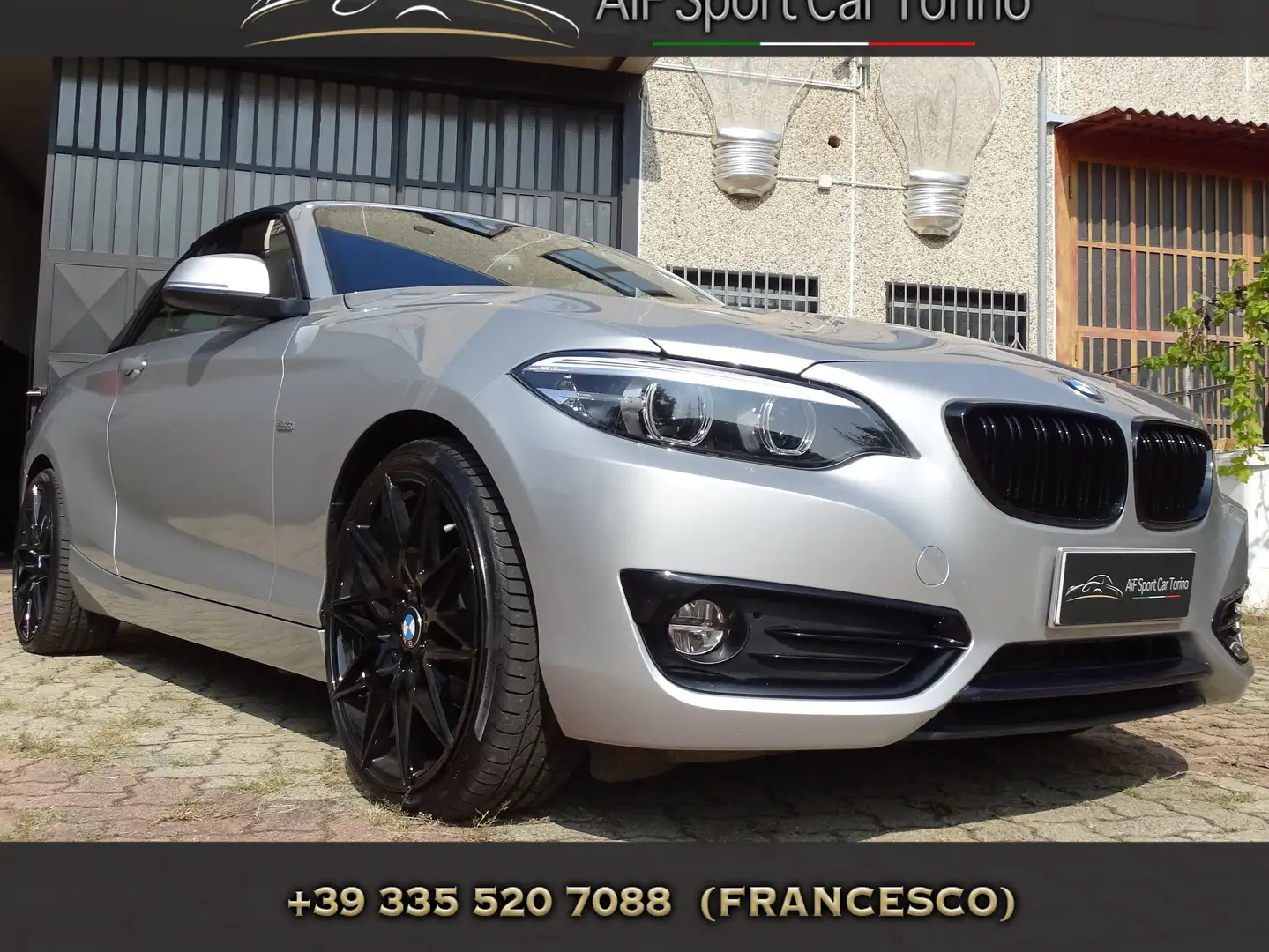 BMW 218 d Cabrio Sport Line Gancio Traino Omologato Grigio - 1