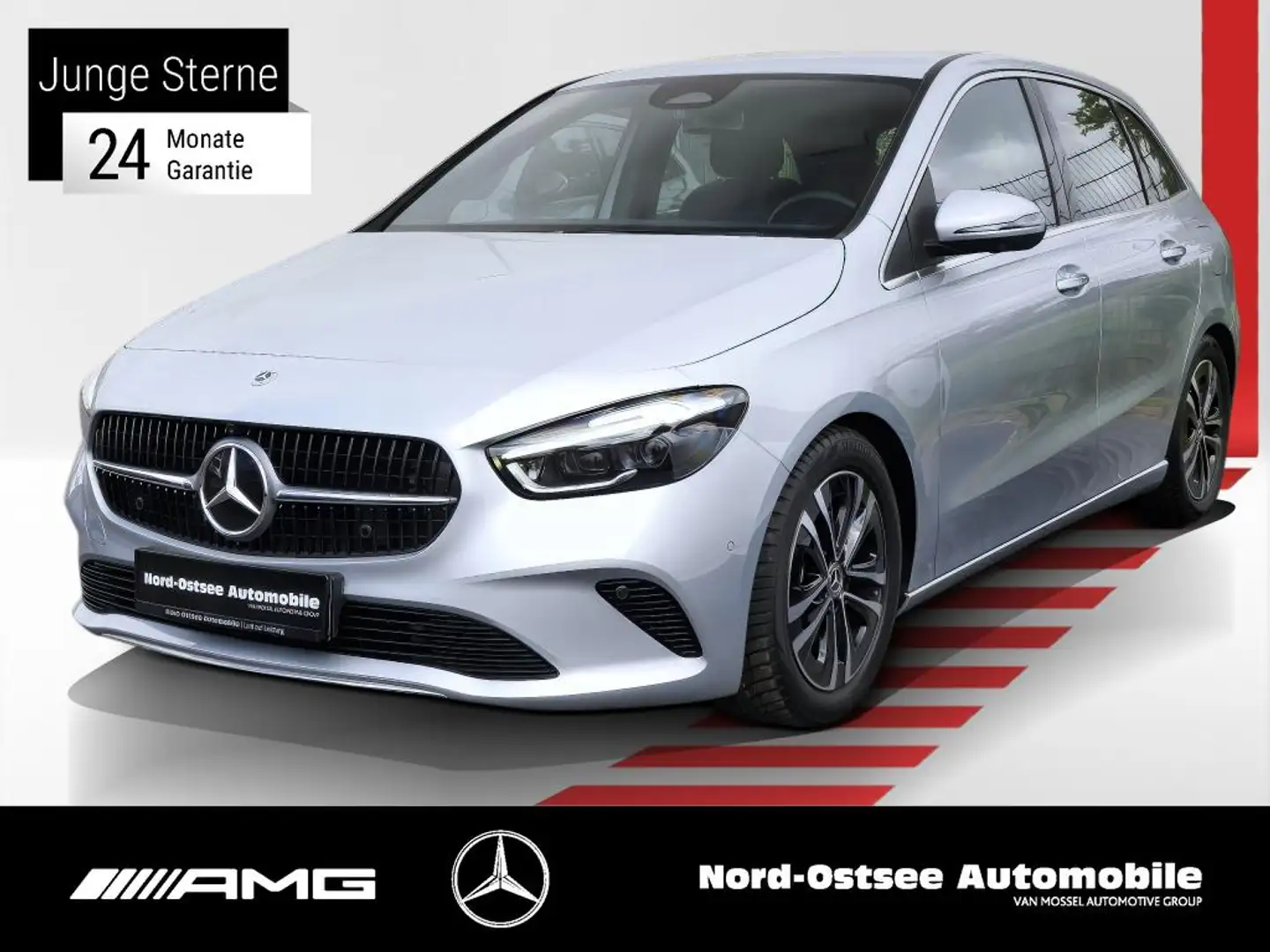 Mercedes-Benz B 200 d PROGRESSIVE TEMPO AHK 360° SHZ KEYLESS Silber - 1