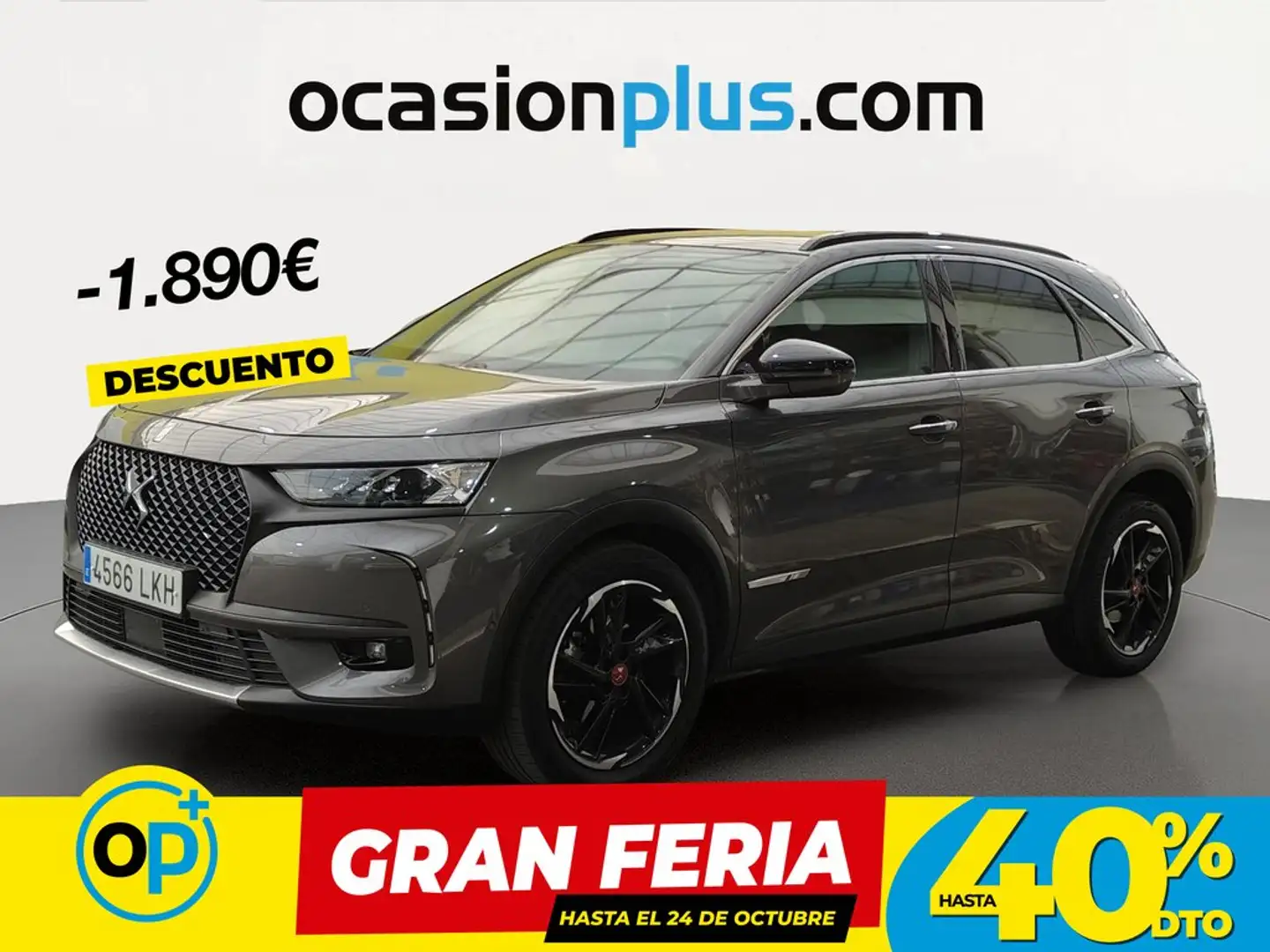 DS Automobiles DS 7 Crossback 2.0BlueHDi Performance Line Aut. Gris - 1