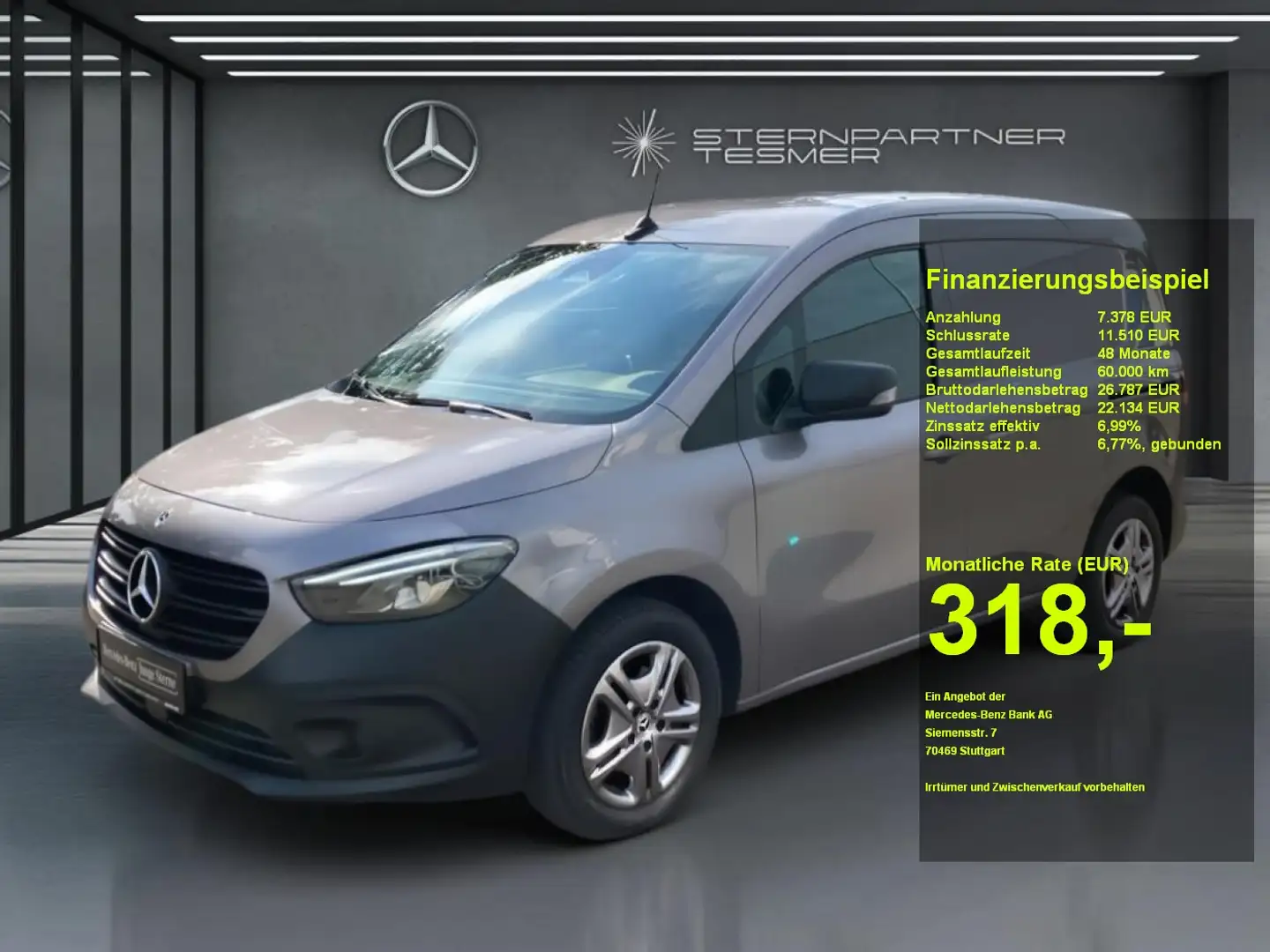 Mercedes-Benz Citan 112 CDI Kasten PRO Autom. Klima+LED+AHK Gris - 1