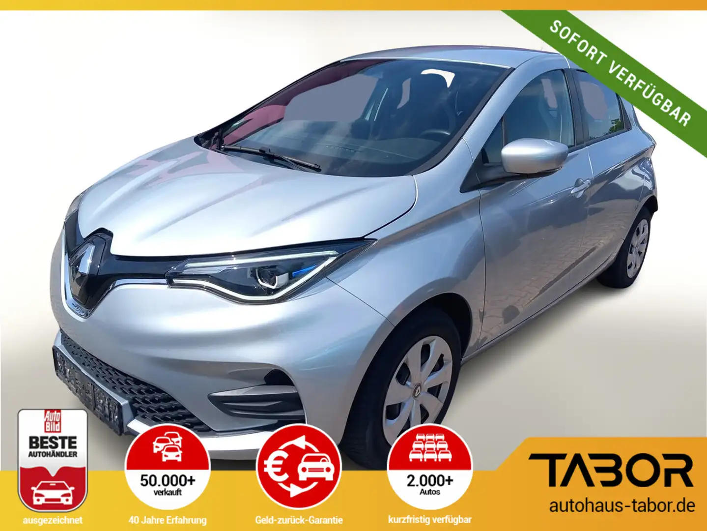 Renault ZOE ZE50 R110 Exp Kaufbatterie LED Schuko Nav Silber - 1