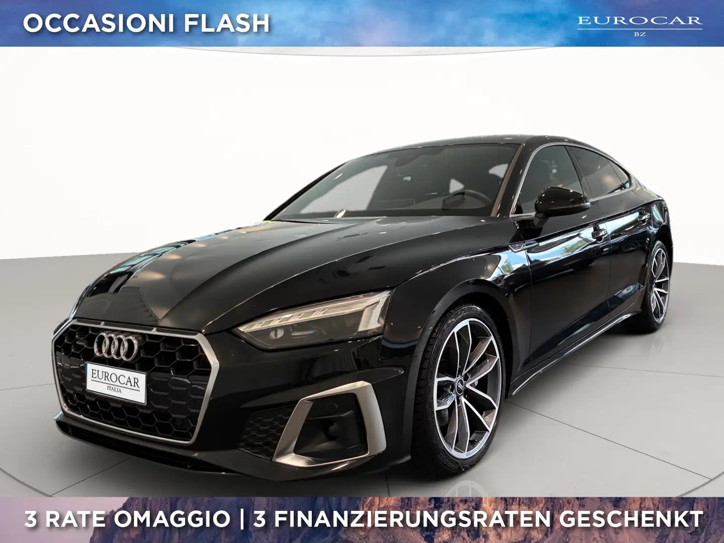 Audi A5 sportback 40 2.0 tdi mhev s line edition quattro 2 Negro - 1