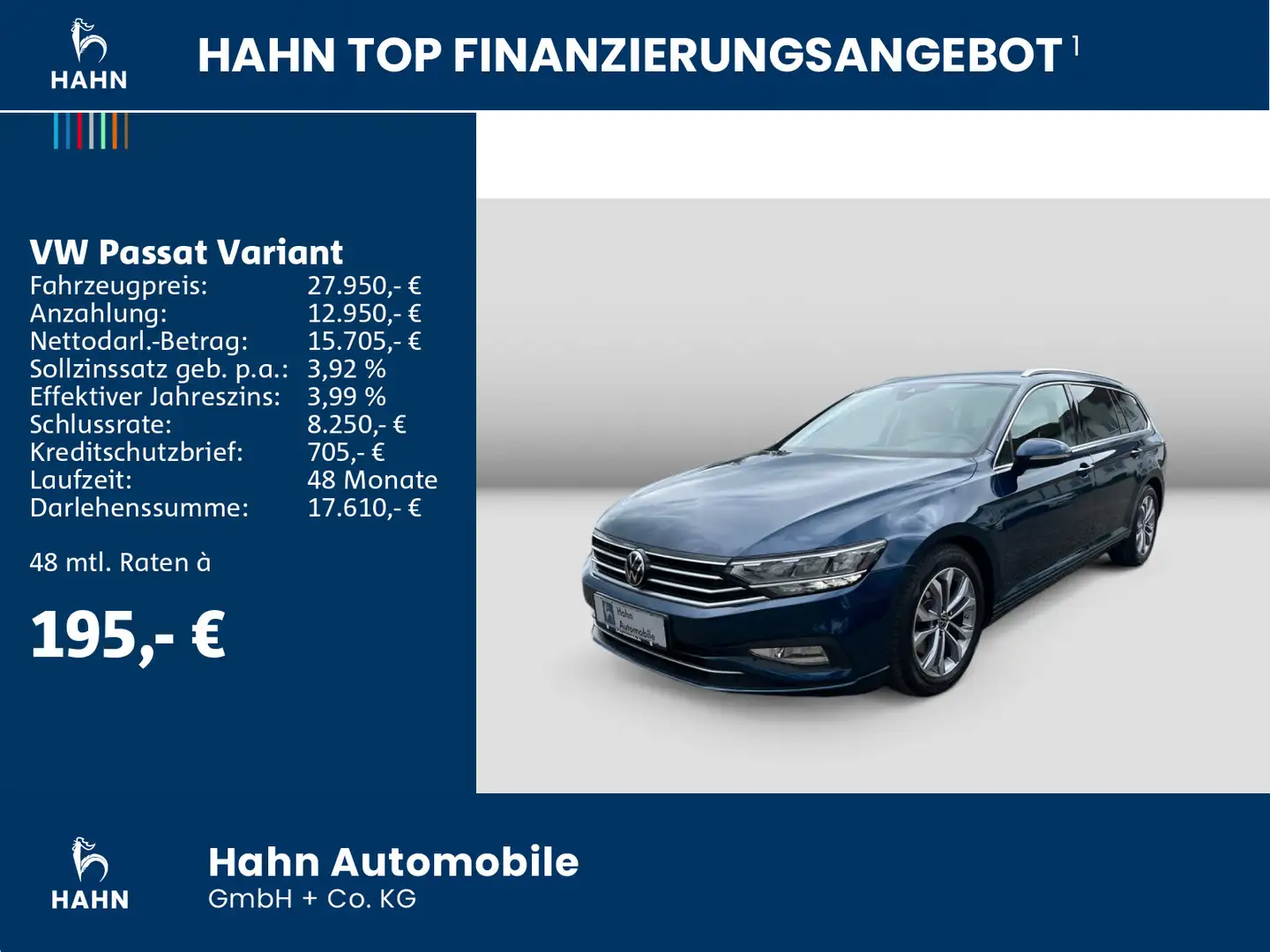 Volkswagen Passat Variant 4Motion 2.0 TDI Business AHK LED Blau - 2