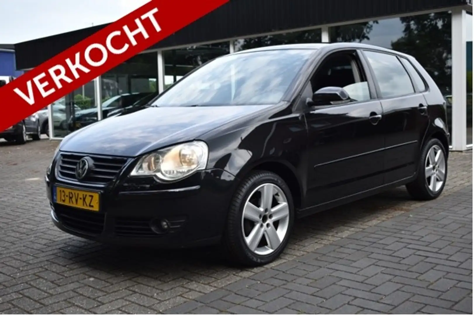 Volkswagen Polo 1.4-16V FSI Sportline VERKOCHT! Zwart - 1