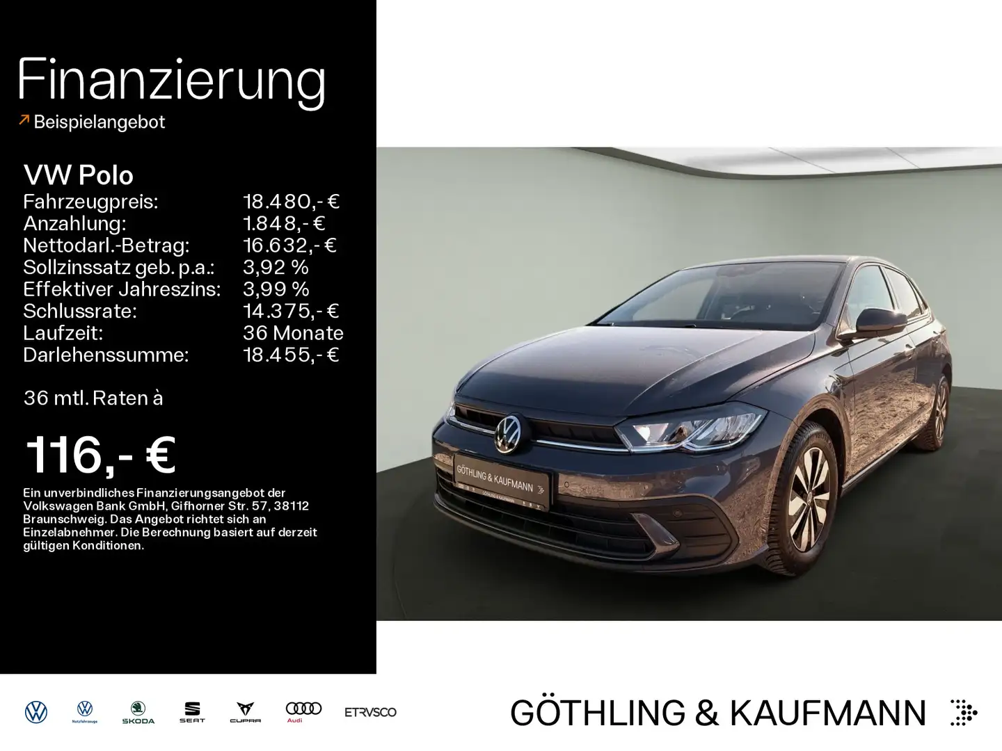 Volkswagen Polo 1.0 TSI MOVE*LED*DIGIATL*NAVI*KLIMA*PDC*SHZ Grigio - 1