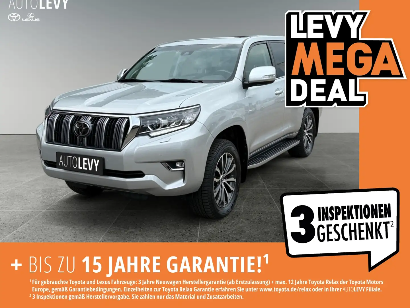 Toyota Land Cruiser 2.8 TEC-Edition *STZ-BLFTG*SCHIEBE* Argent - 1