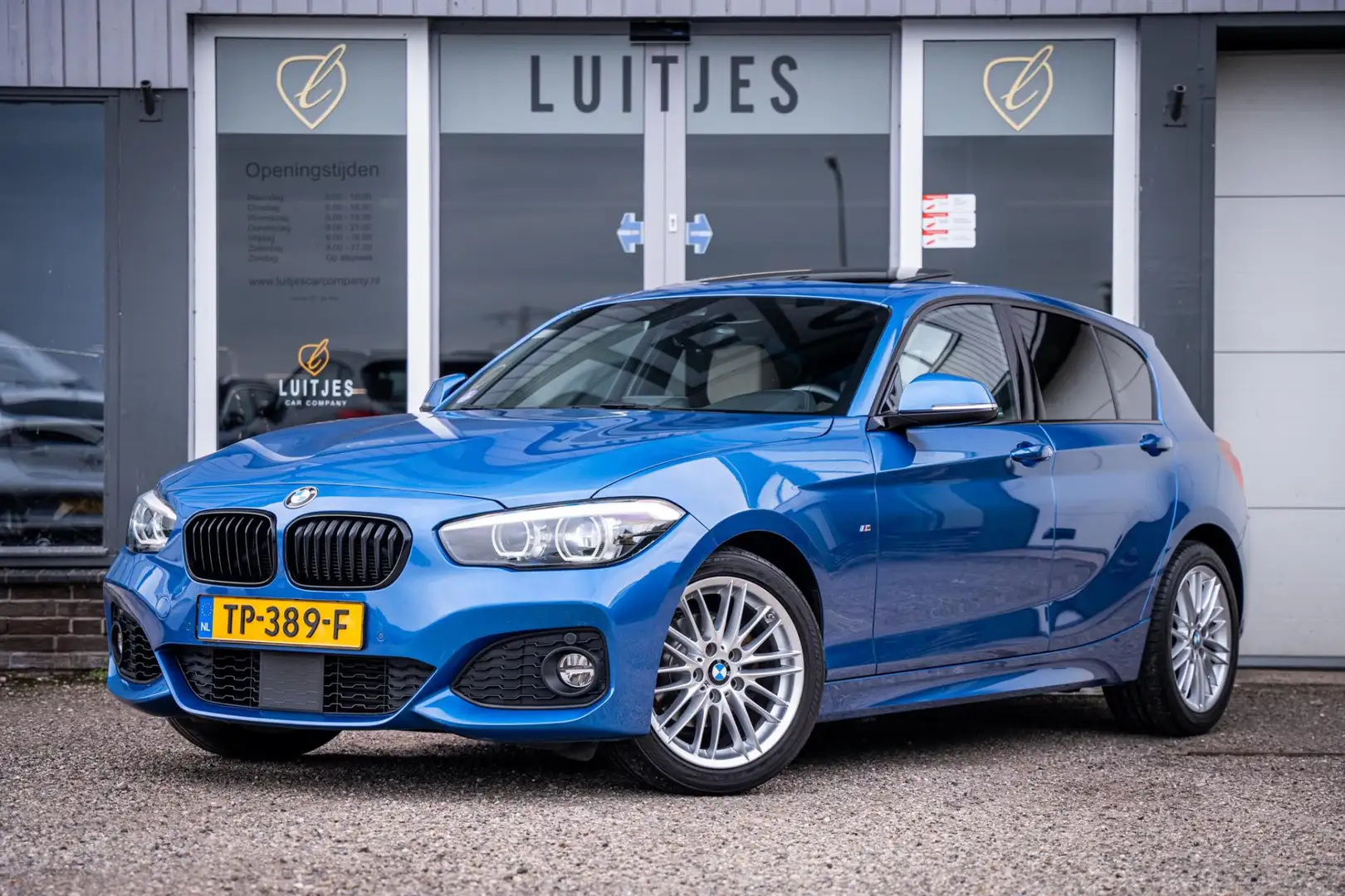 BMW 118 1-serie 118i AUT8 High Executive M-Sport I Full-op Bleu - 1
