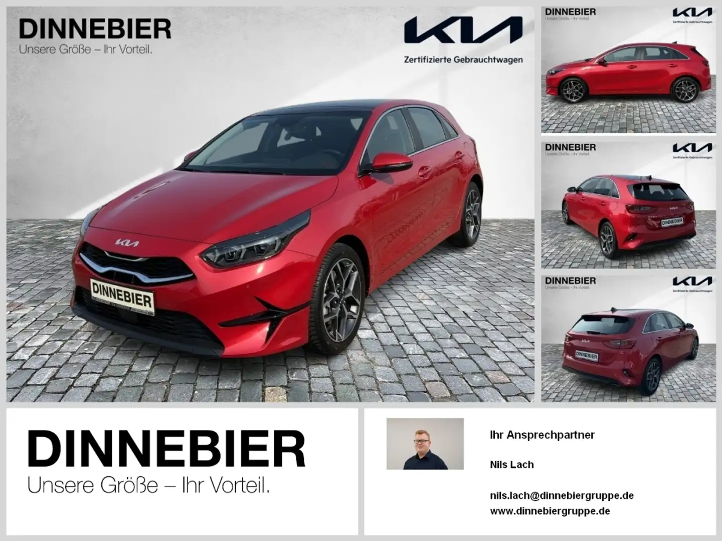 Kia Ceed / cee'd CEED 1.5T Spirit Glasdach+LED+Navi+Kamera Rot - 1