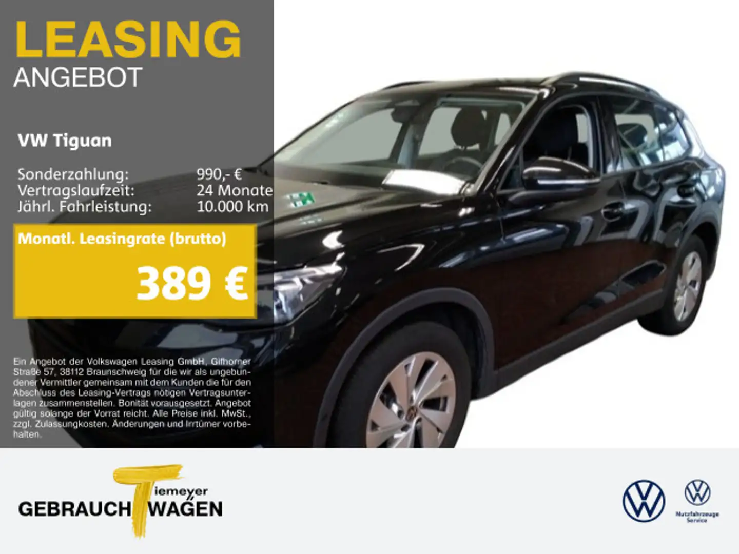Volkswagen Tiguan 1.5 eTSI DSG NAVI AHK KAMERA Schwarz - 1