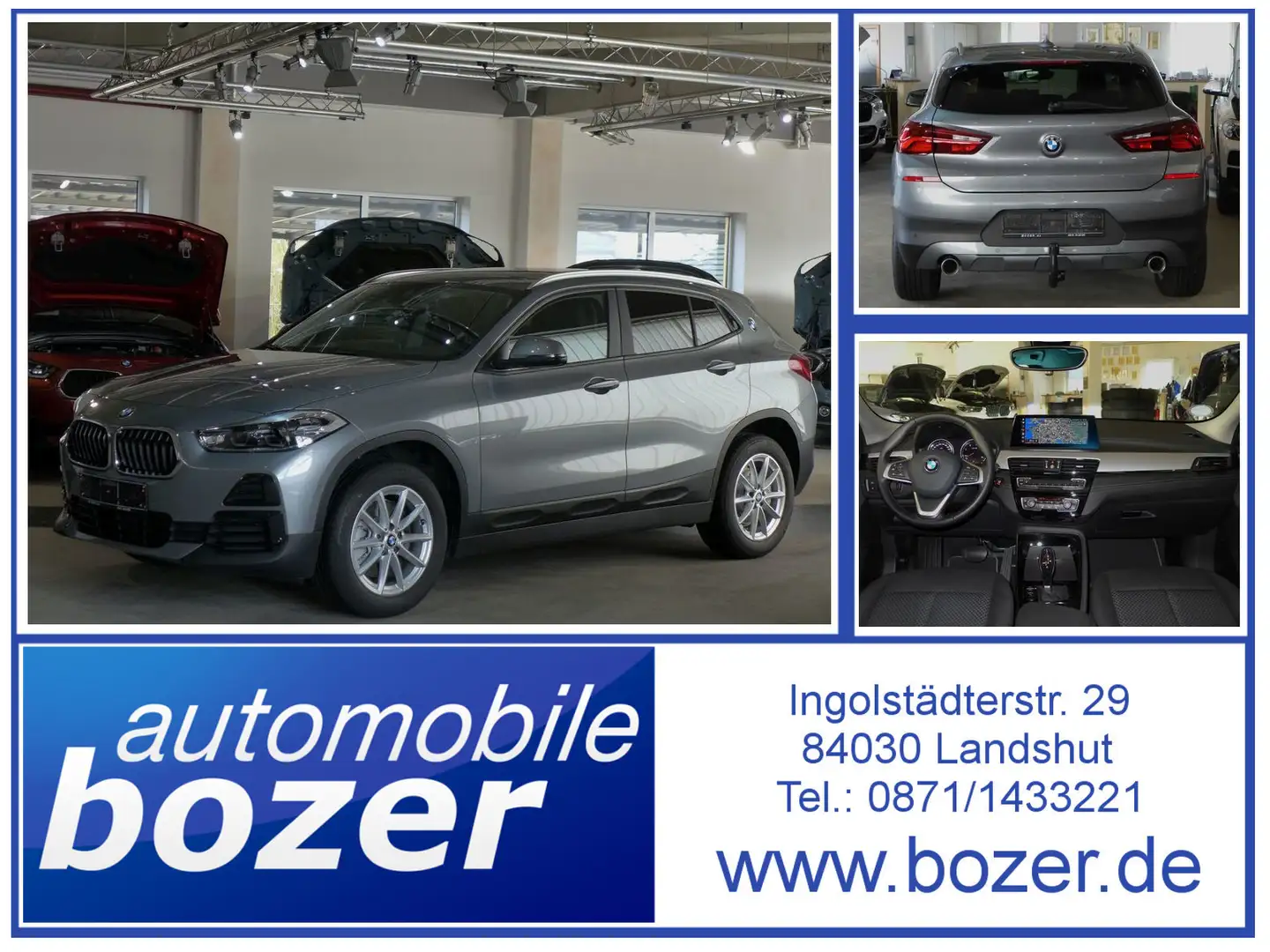 BMW X2 20d xDr AHK,HUD,Kamera,Abstandstempomat Grau - 1