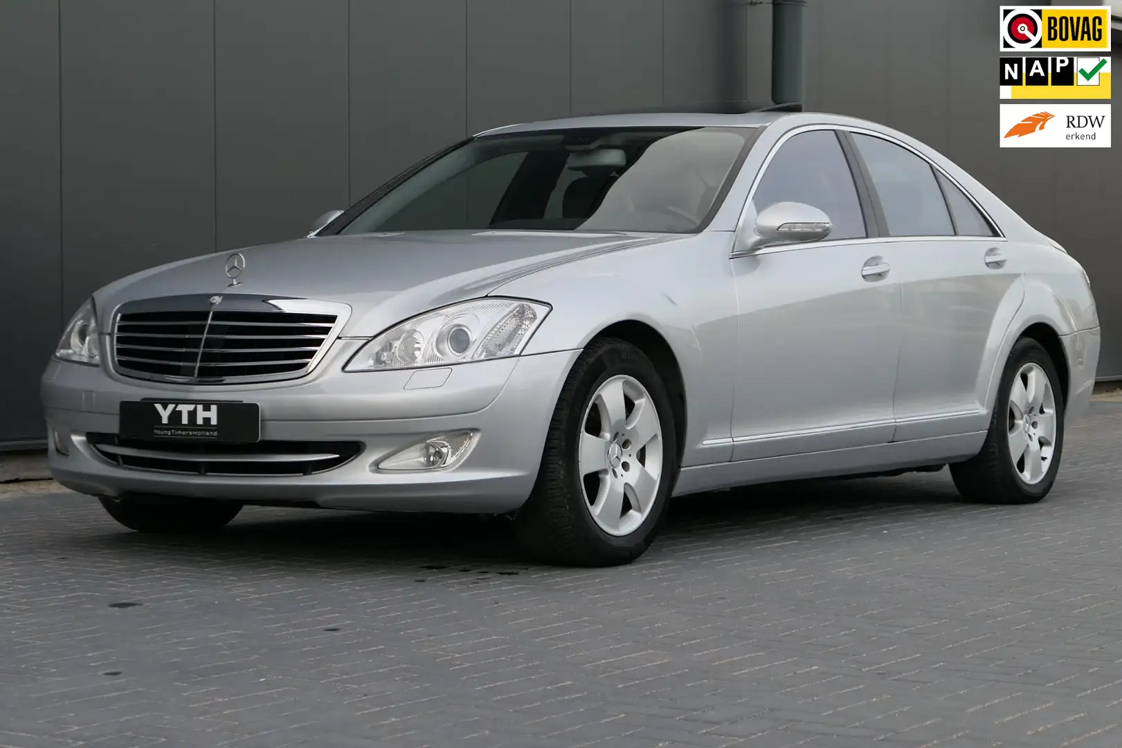 Mercedes-Benz S 500 V8 388pk Navi Schuifdak Distronic Massage Youngtim Grijs - 1