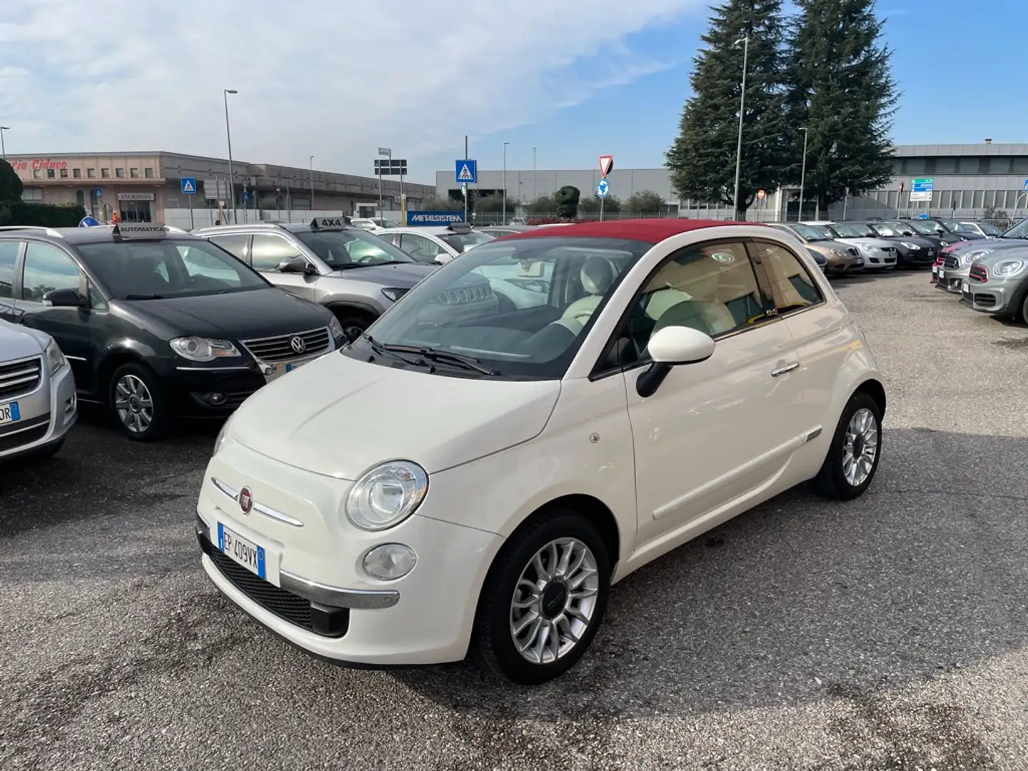 Fiat 500C CABRIO 1.2 Lounge 69cv SOLO KM.35K OK NEOPATENTATI Blanc - 1