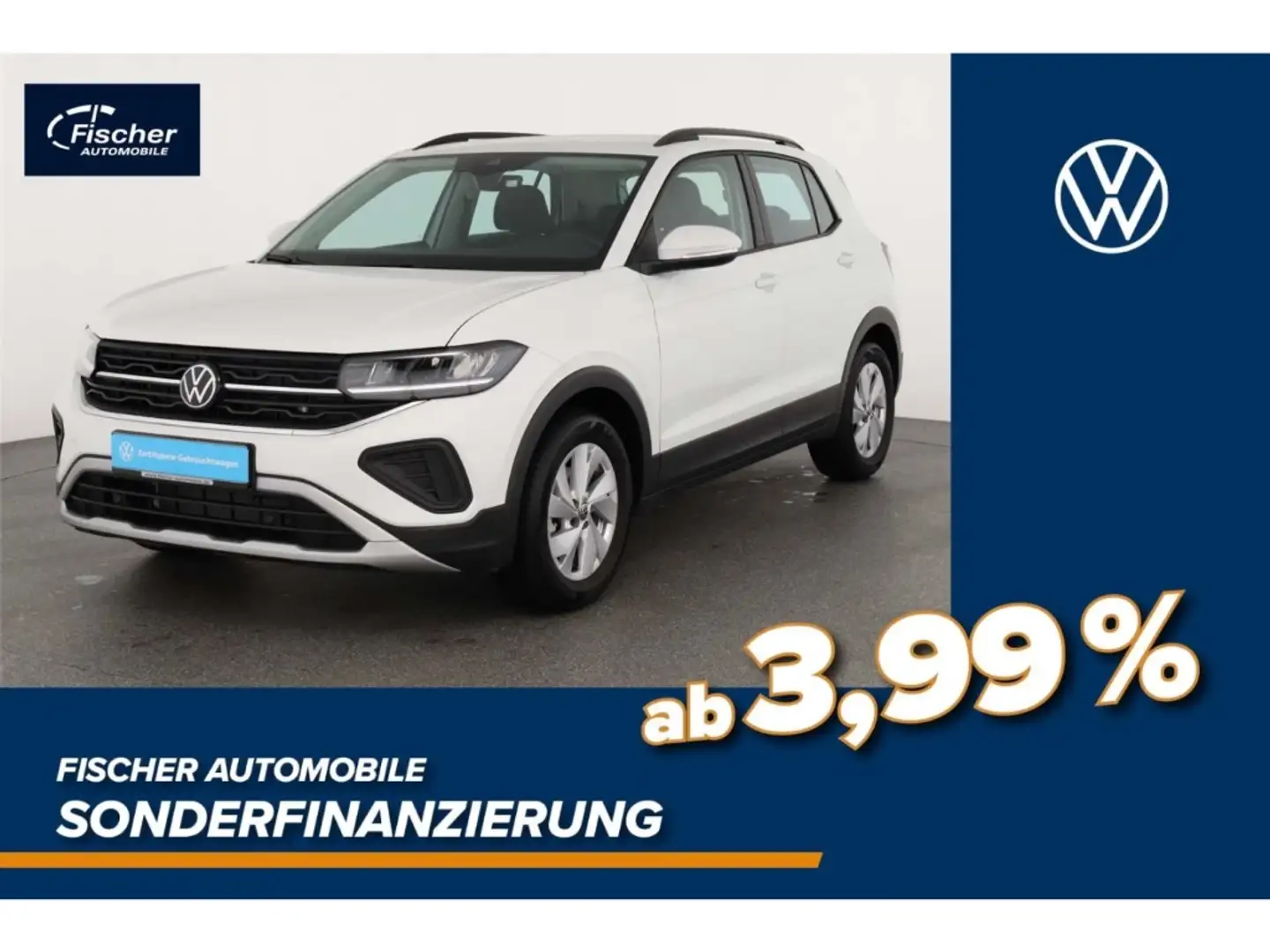 Volkswagen T-Cross 1.0 TSI Life 6-Gg. NAV/LED/SH/Klima/DAB+ Weiß - 1