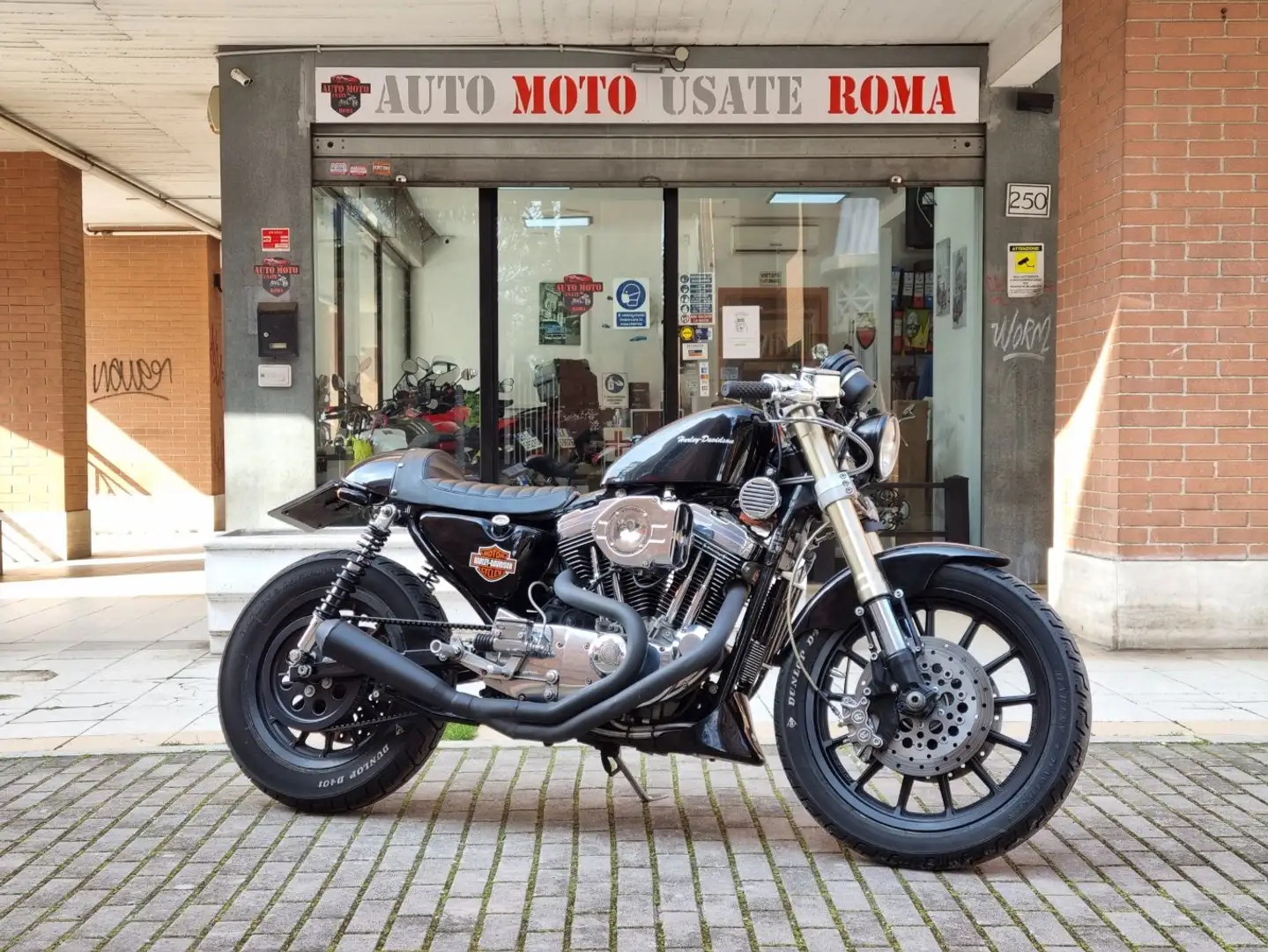 Harley-Davidson XL 883 SPORTSTER HUGGER SCRAMBLER**TARGA ROMA** - 1993 Fekete - 1