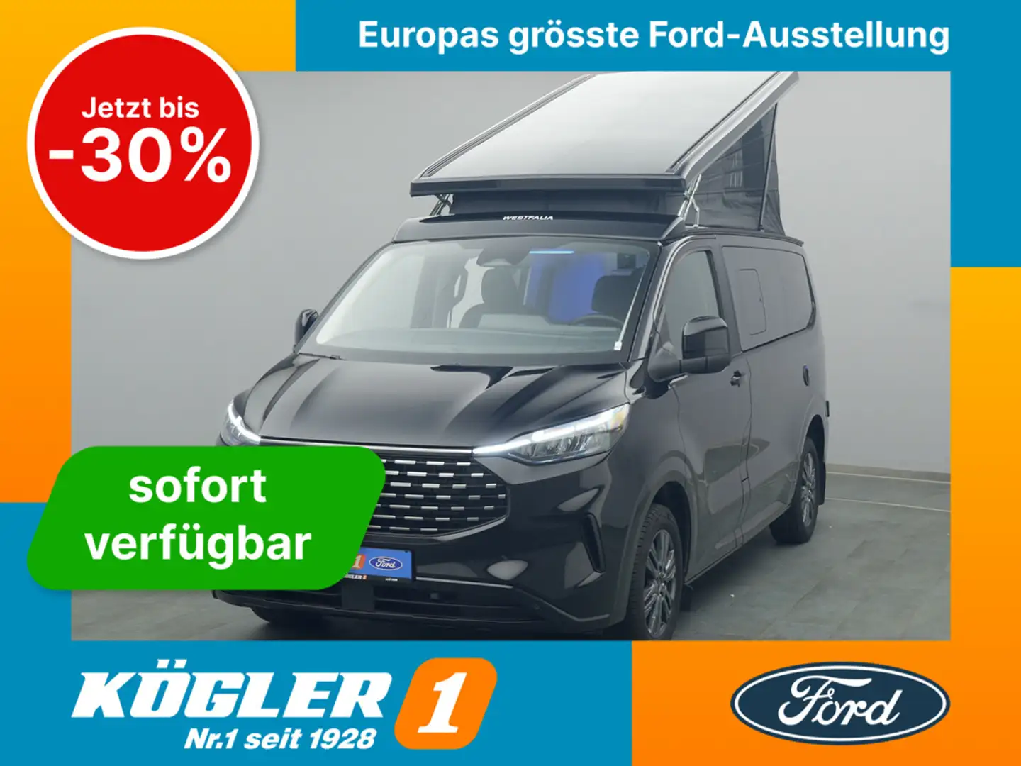 Ford Nugget Titanium 150PS Sitz-Paket/Navi/LED Schwarz - 1
