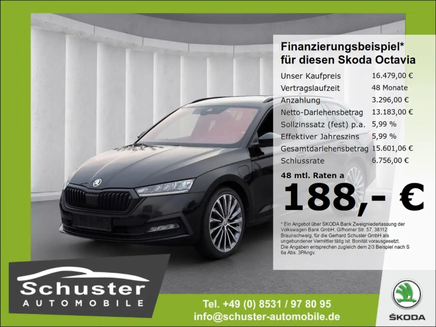 Skoda Octavia Combi iV Hybrid DYNAMIC*Head-Up CANTON Schwarz - 1