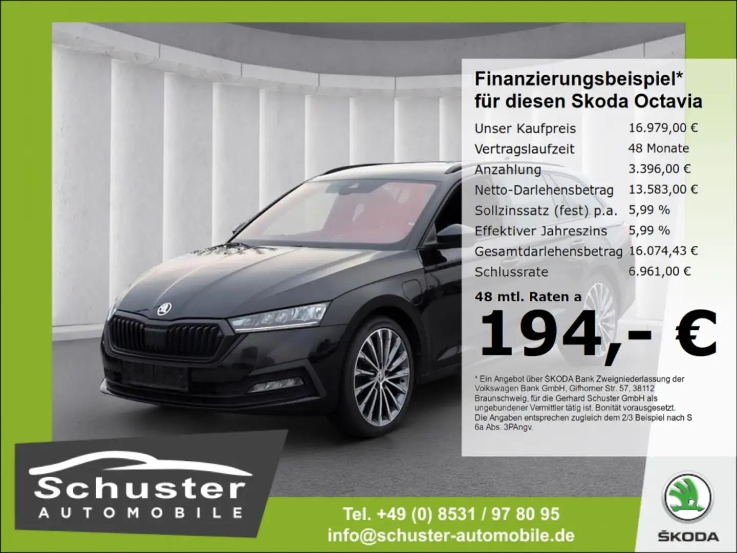 Skoda Octavia Combi iV Hybrid DYNAMIC*Head-Up CANTON Schwarz - 1