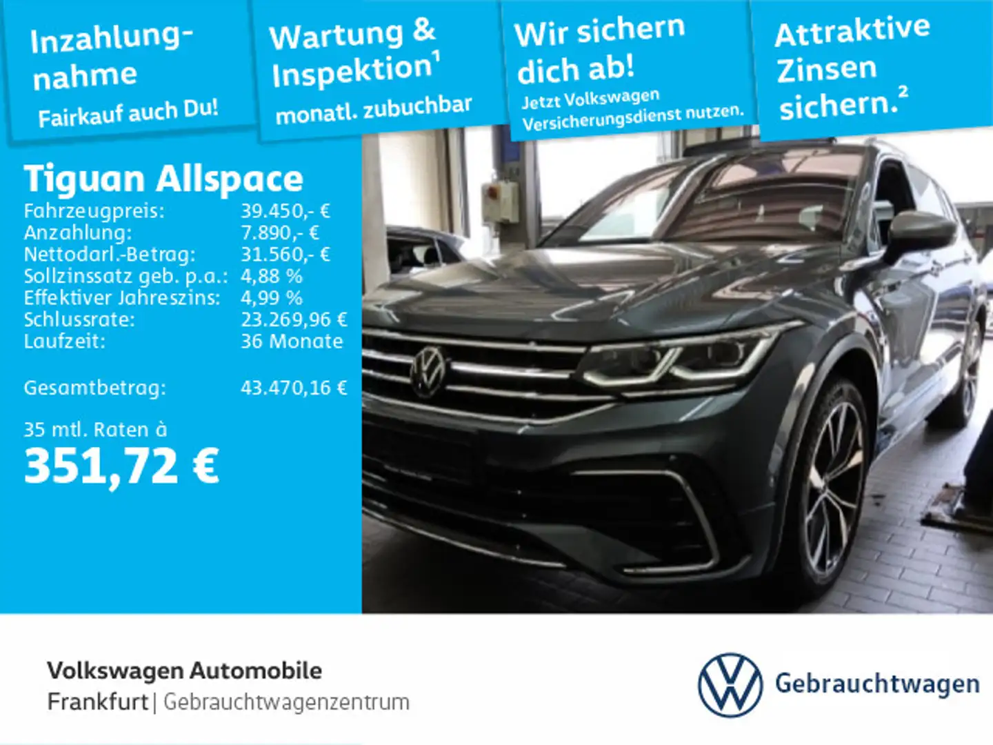 Volkswagen Tiguan Allspace 2.0 TSI DSG 4-Motion Navi IQ.Lig Grau - 1