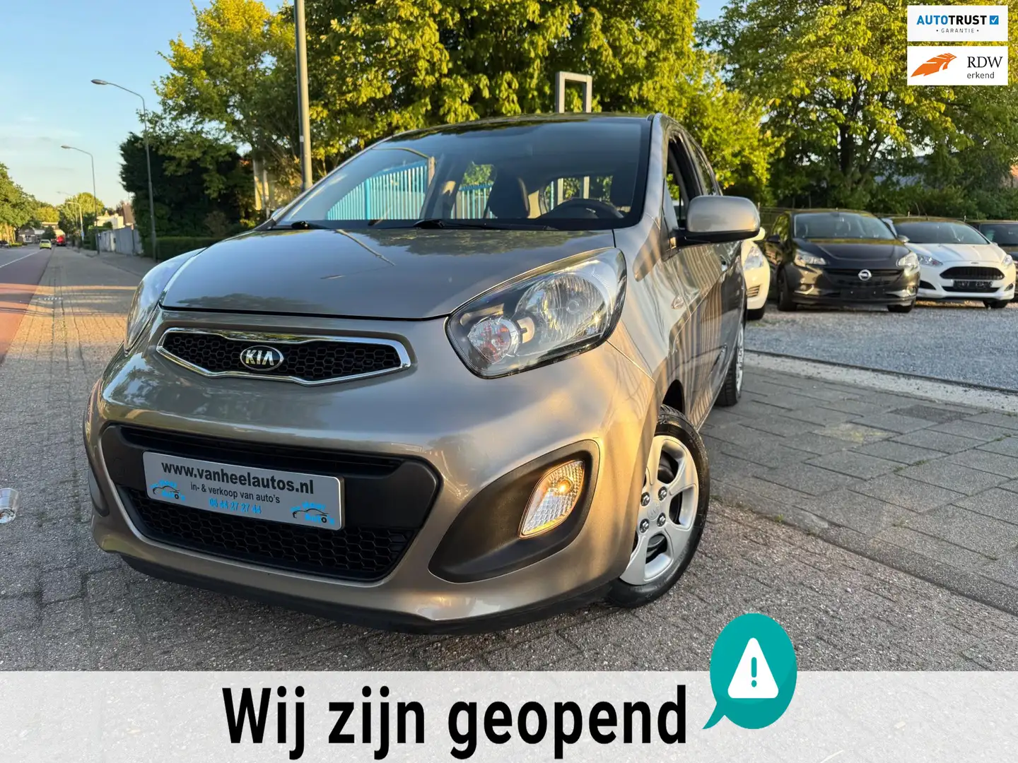 Kia Picanto 1.0 CVVT A-C Elek Pakket Stoel/Stuur Vrwm Grijs - 1