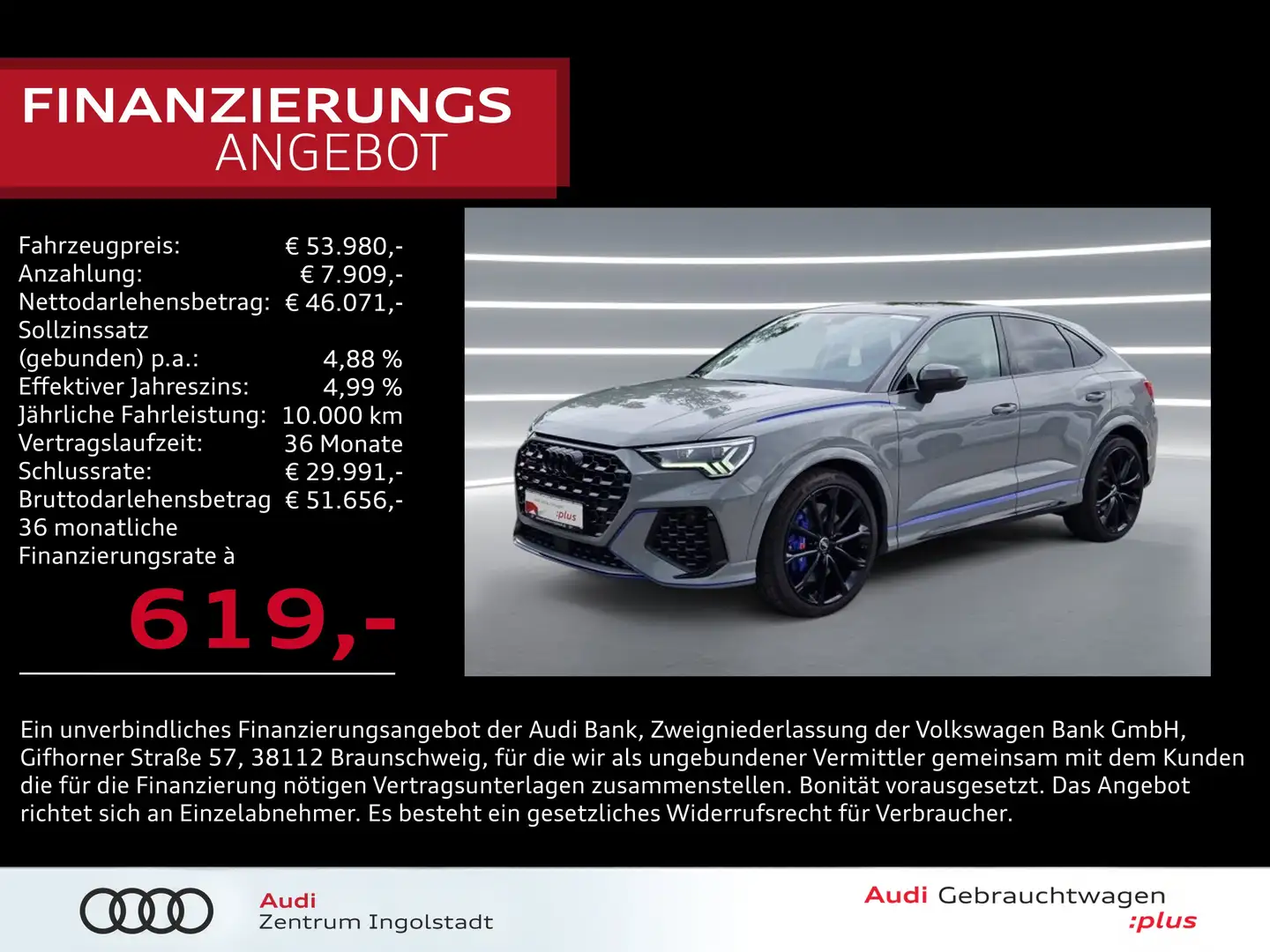 Audi RS Q3 Sportback Keramik Pano MATRIX RS-AGA 21" Gris - 1