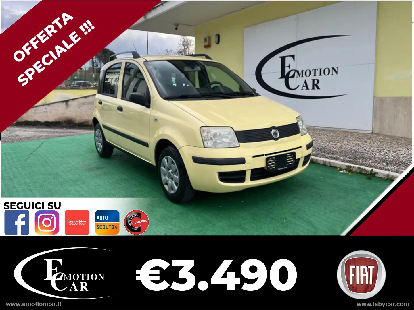 Fiat Panda 1.1 ACTIVE -2009 Giallo - 1