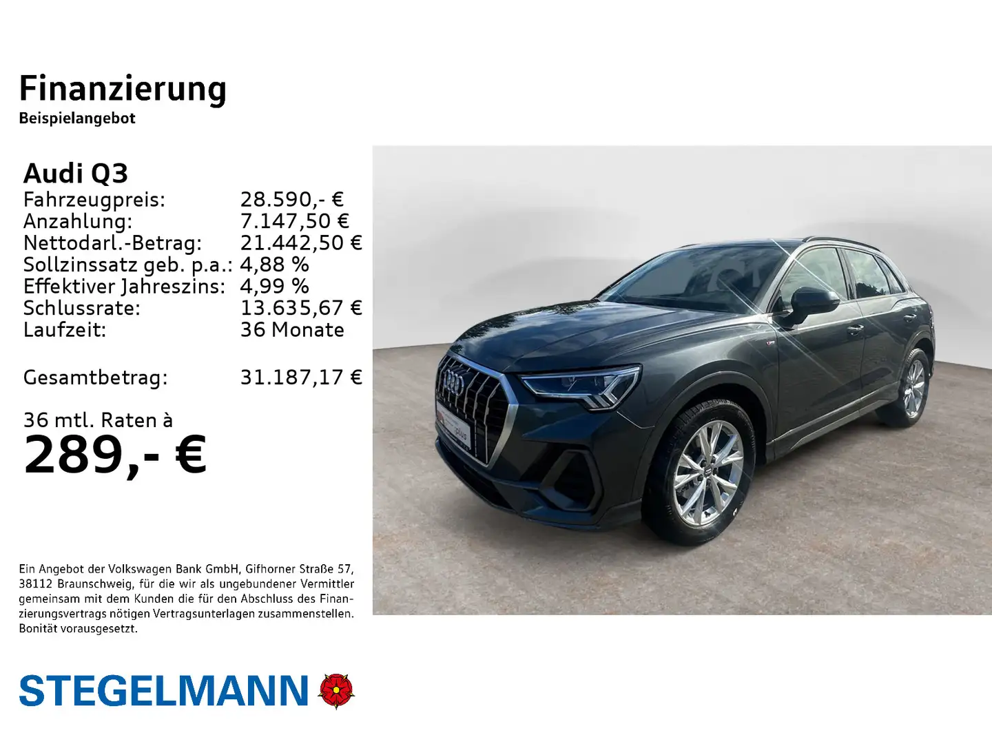 Audi Q3 35 TFSI S-tronic S-Line *LED*AHK*Navi*ACC* Gris - 2