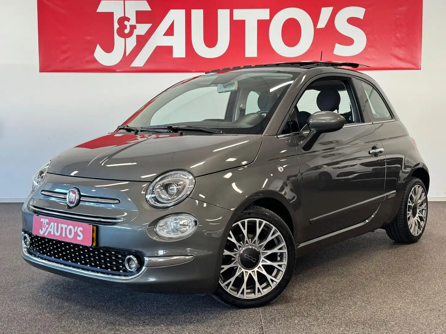 Fiat 500 0.9 TwinAir Turbo Collezione NAVIGATIE, ECC AIRCO, Gris - 1