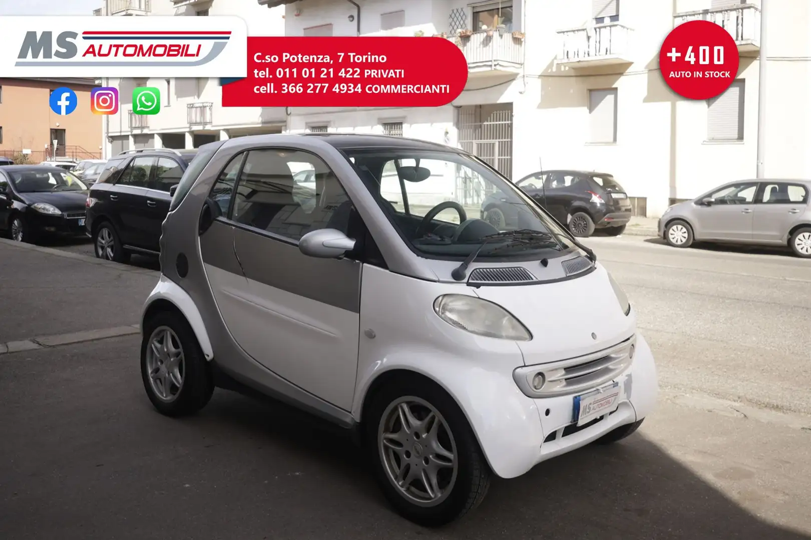 smart city-coupé/city-cabrio smart city coupé/cabrio 600 smart & passion silverstyle 40KW ANNO 2001 Blanco - 1