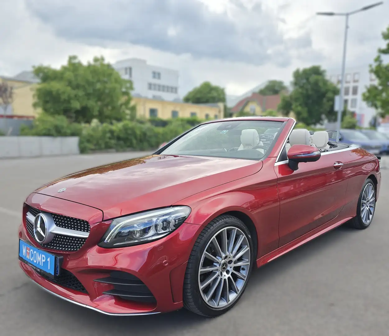Mercedes-Benz C 220 d Cabrio *AMG, FACELIFT, DIGITAL,Memory, Burmester Piros - 2